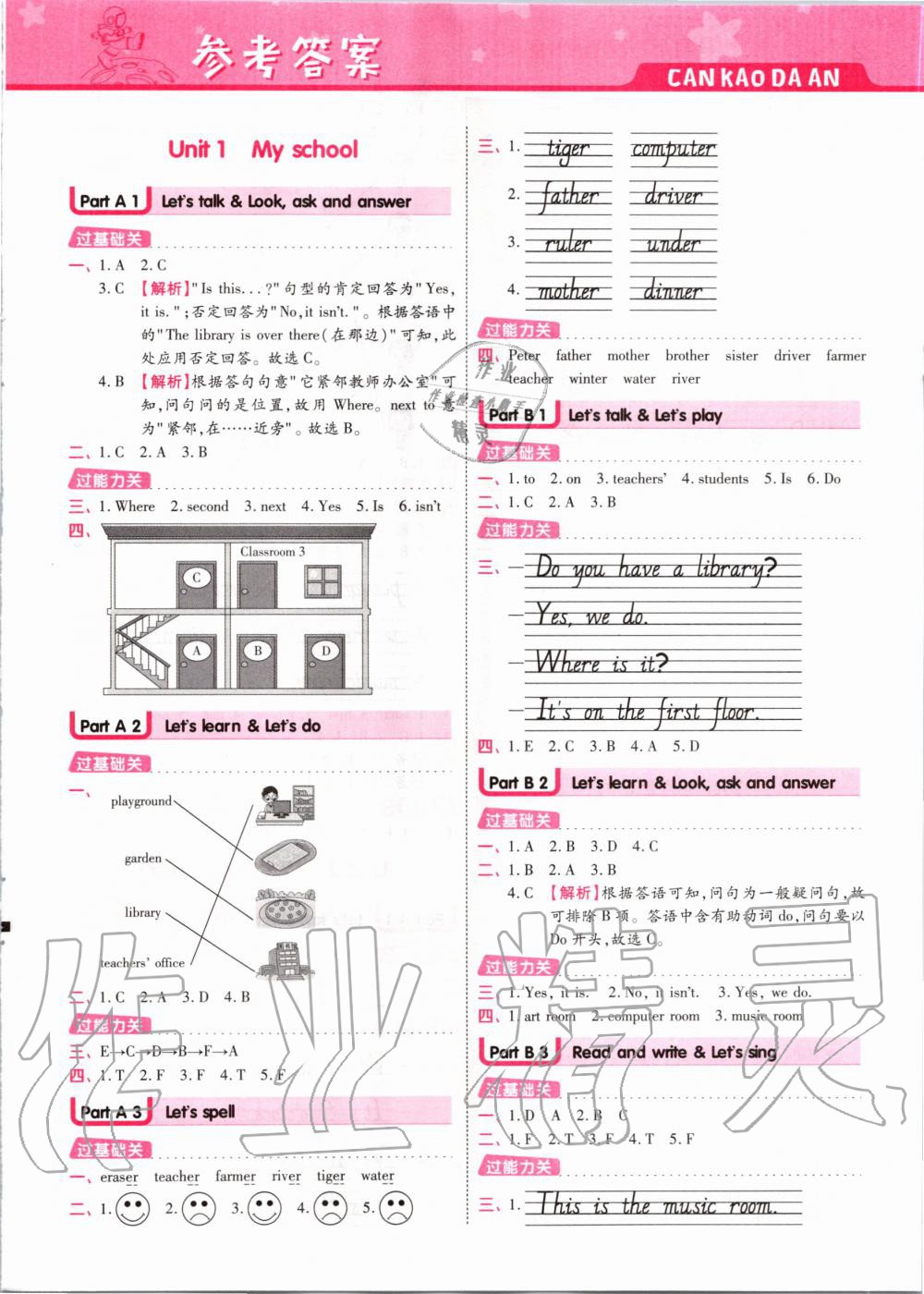 2020年一遍过小学英语四年级下册人教版 第1页