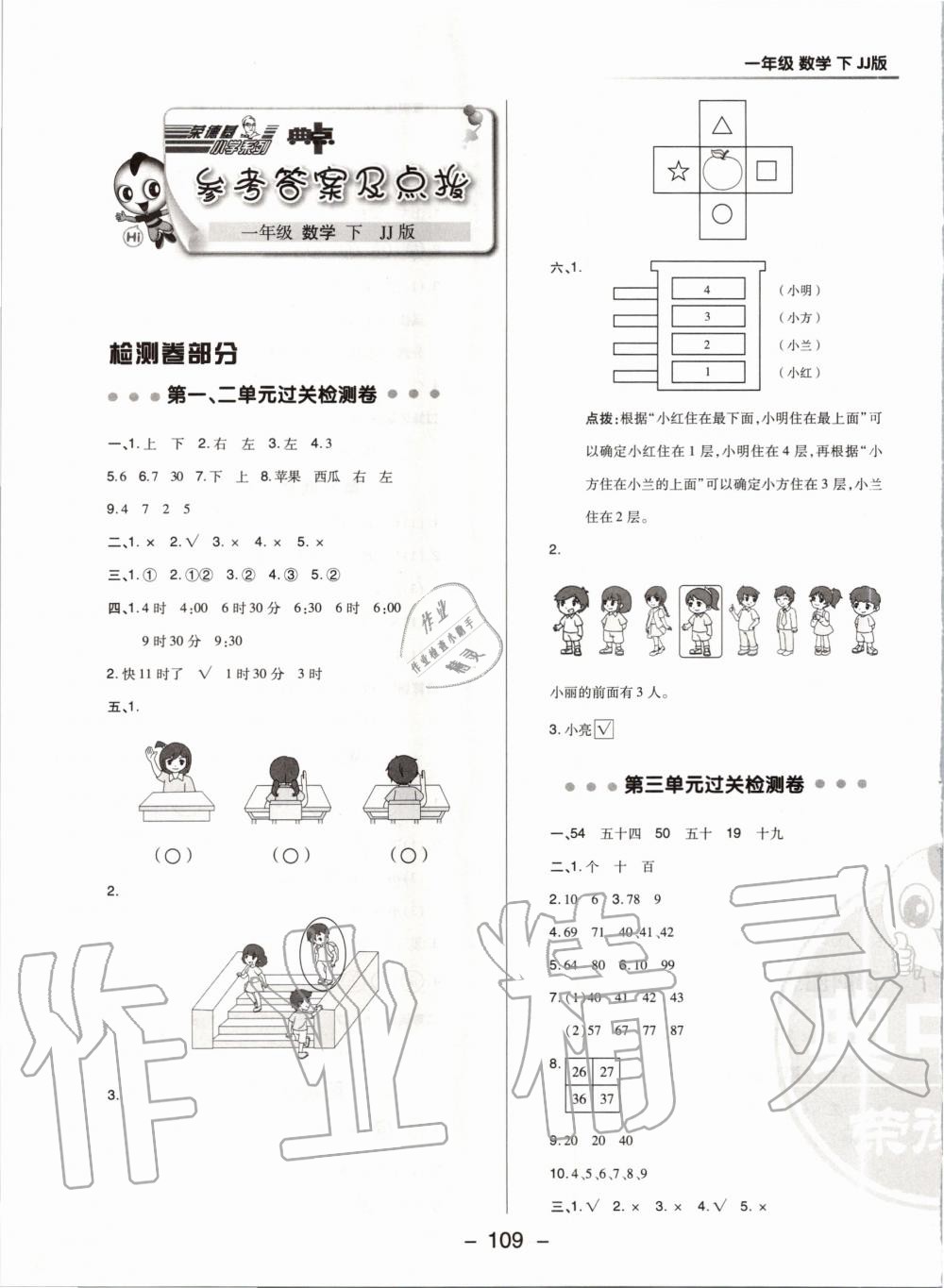 2020年綜合應(yīng)用創(chuàng)新題典中點一年級數(shù)學下冊冀教版 第1頁