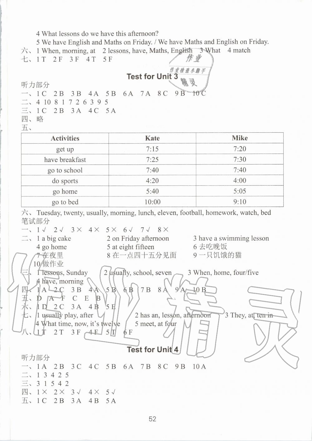 2020年课课练小学英语强化练习四年级下册译林版 第2页