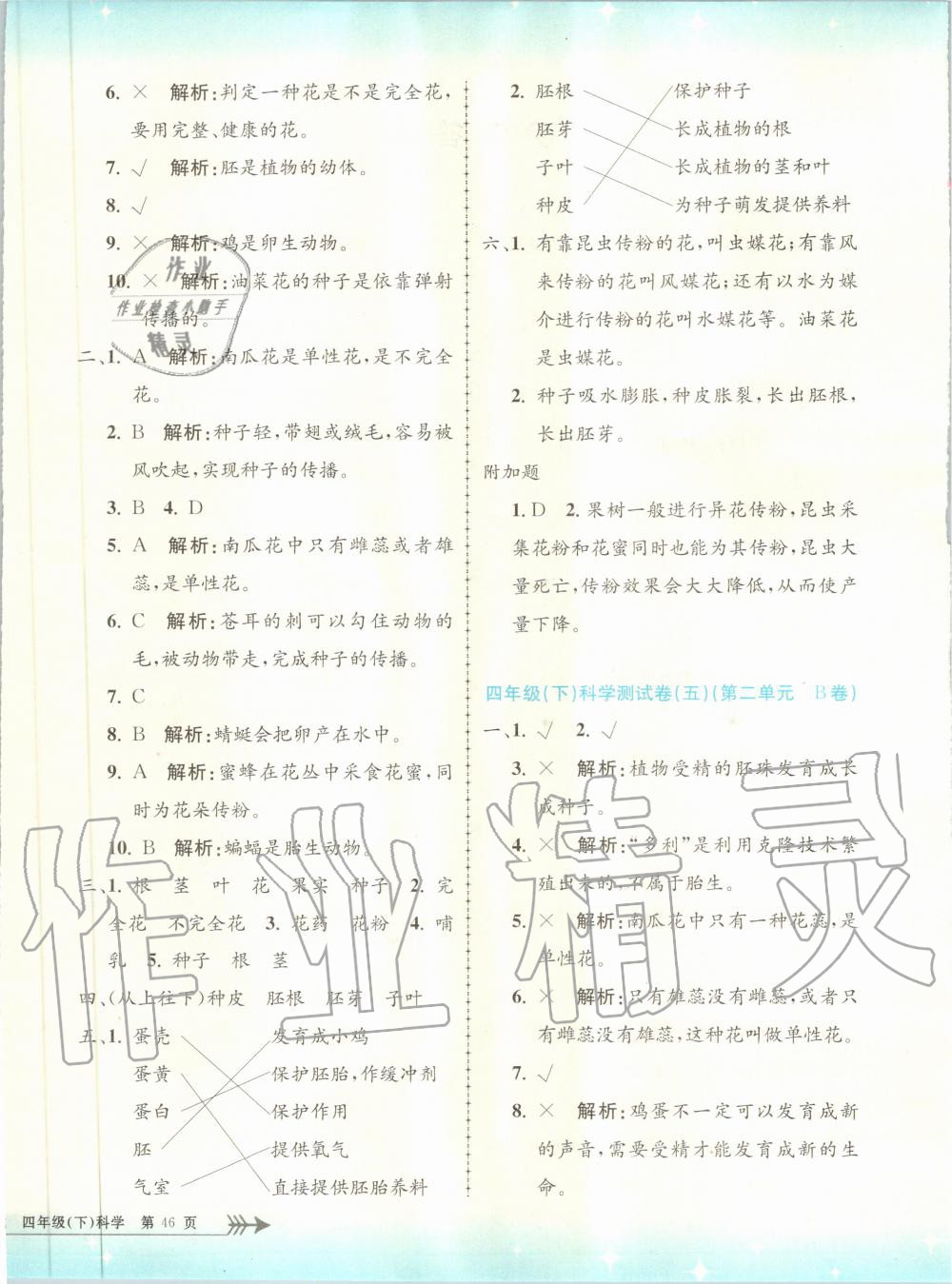 2020年孟建平小學(xué)單元測試四年級科學(xué)下冊教科版 第4頁