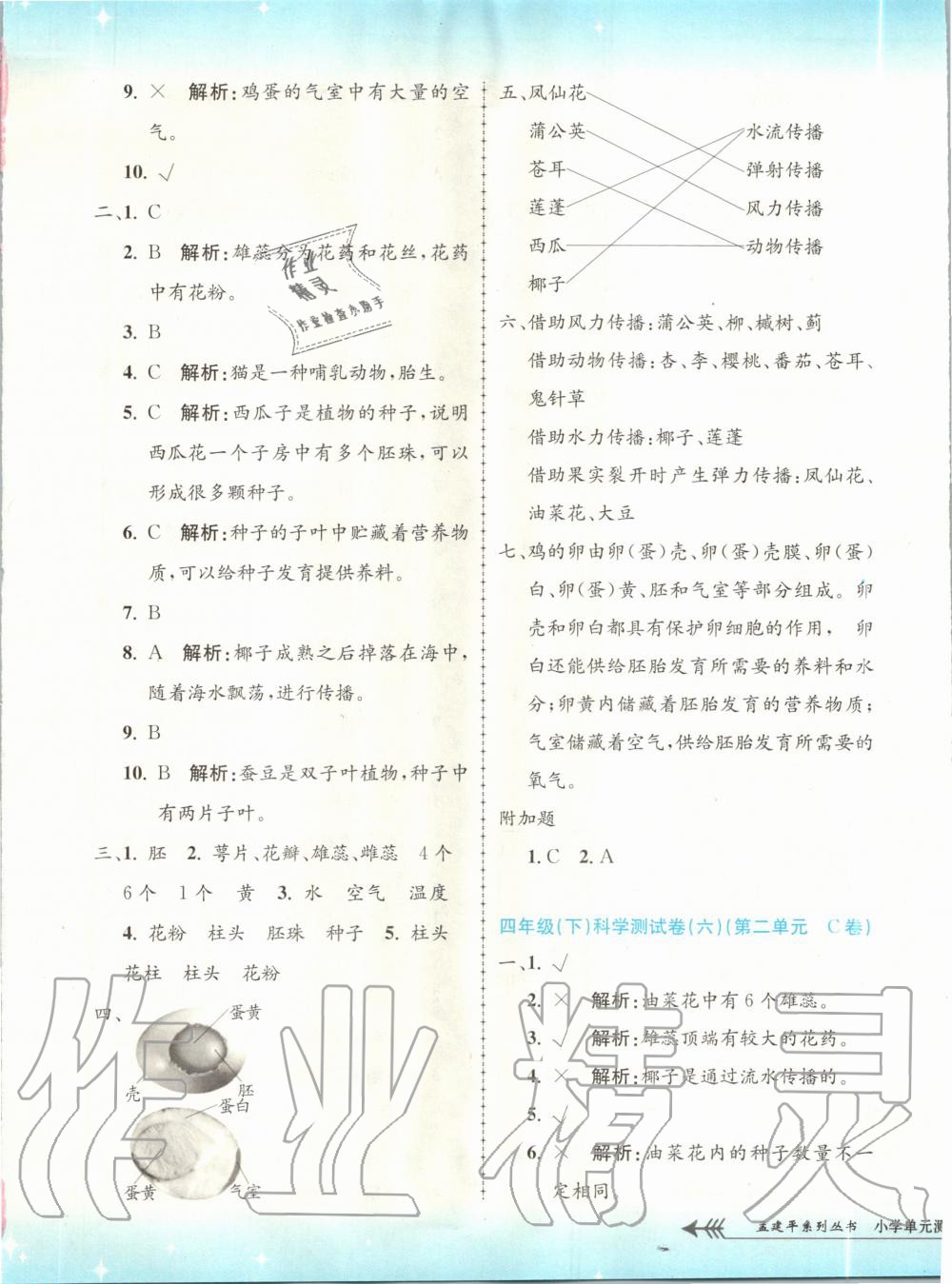 2020年孟建平小學(xué)單元測試四年級科學(xué)下冊教科版 第5頁