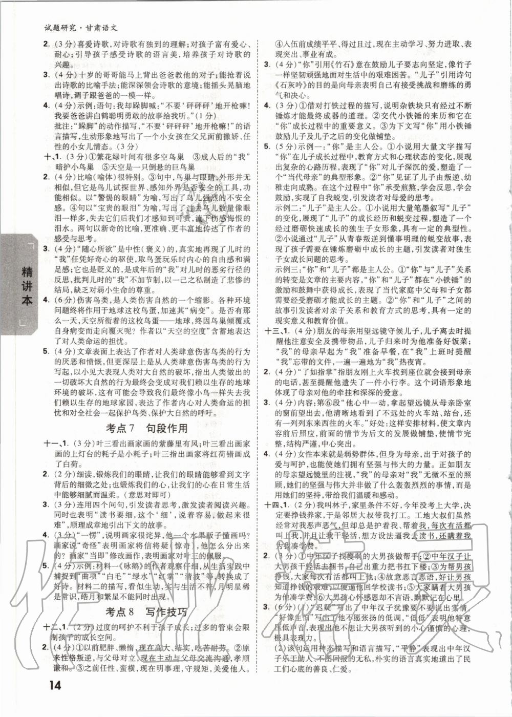 2020年万唯教育中考试题研究语文甘肃专版 第13页