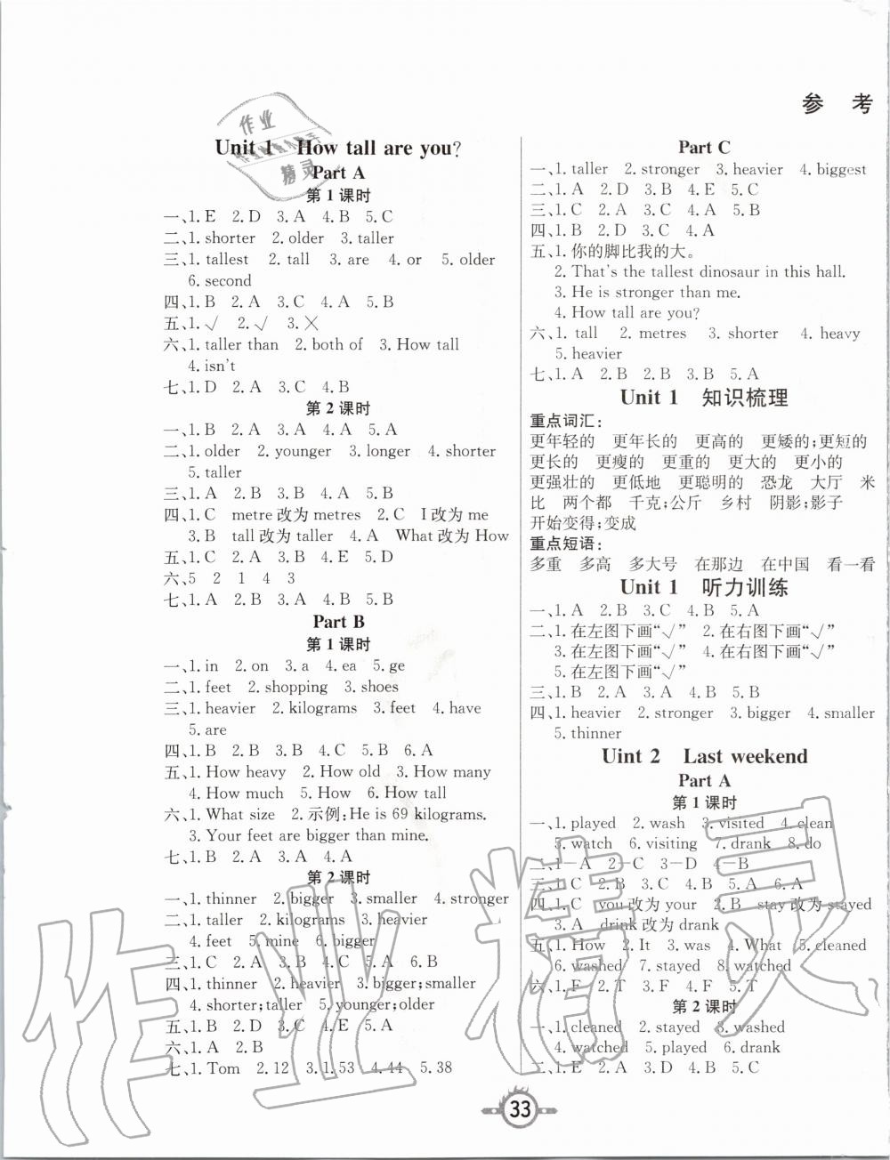 2020年創(chuàng)新課課練六年級(jí)英語下冊(cè)人教PEP版 第1頁