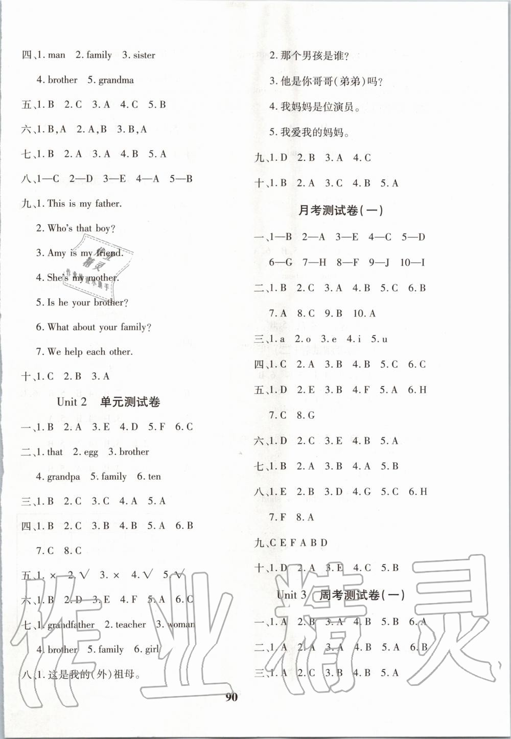 2020年教育世家状元卷三年级英语下册人教版 第2页