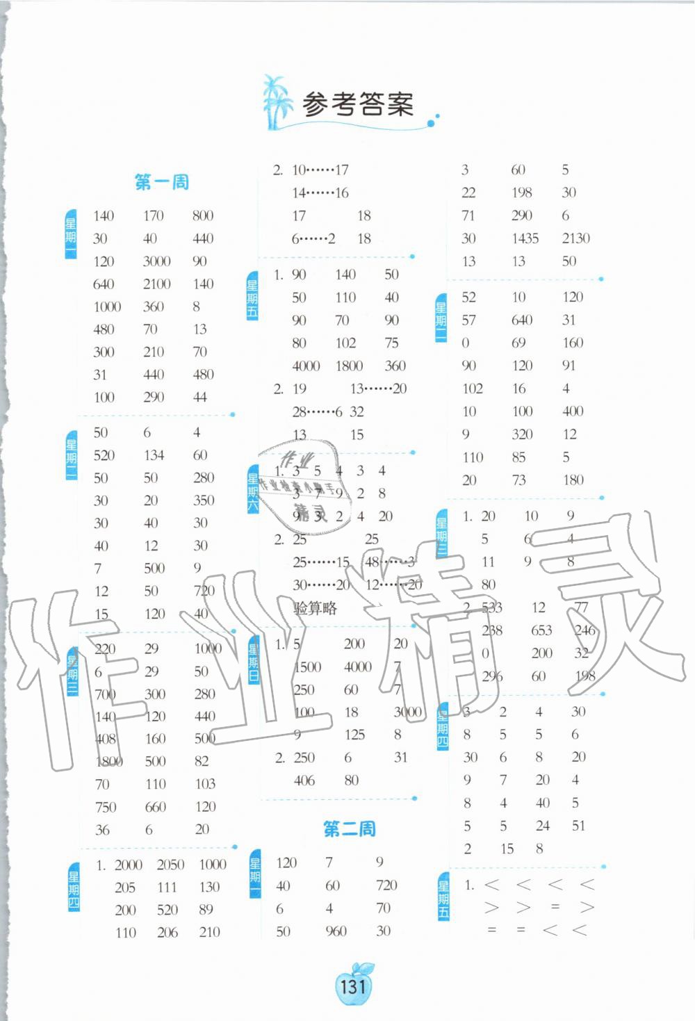 2020年小學(xué)數(shù)學(xué)計(jì)算高手四年級下冊蘇教版 第1頁