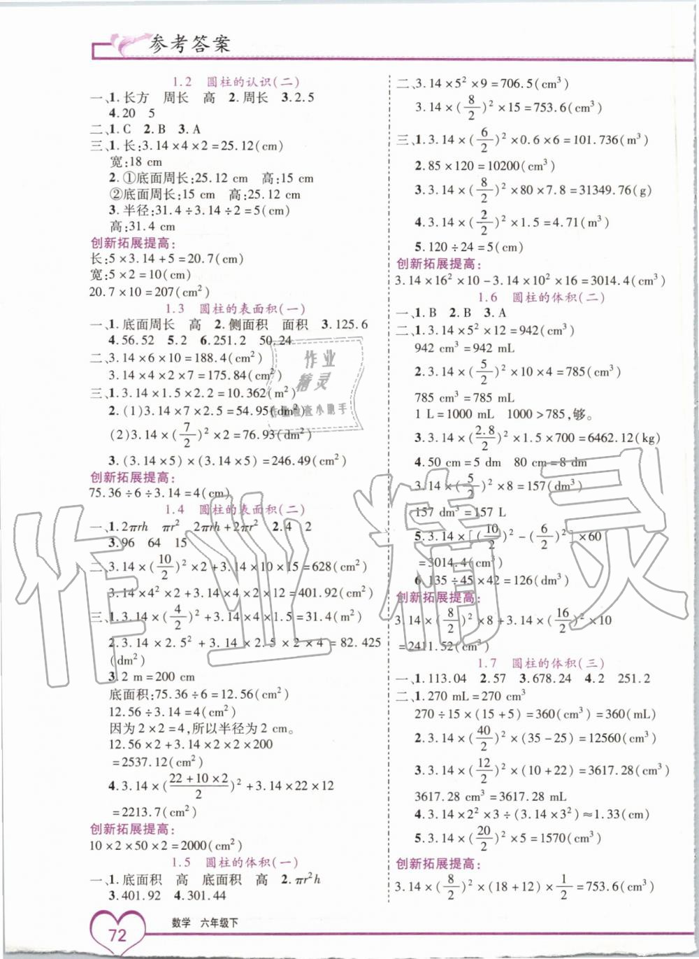 2020年全優(yōu)備考六年級數(shù)學下冊人教版 第3頁