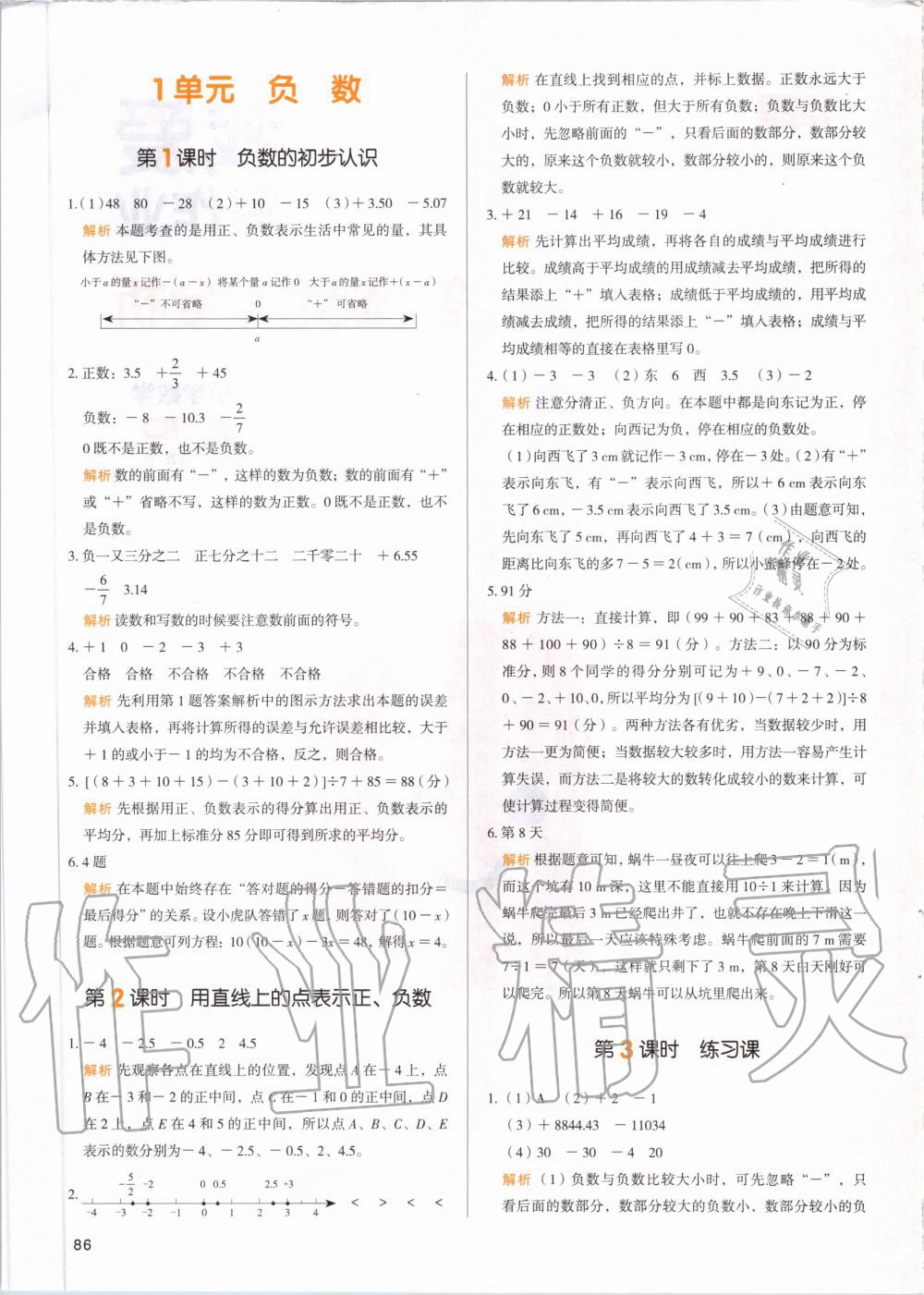 2020年我爱写作业六年级数学下册人教版 第1页