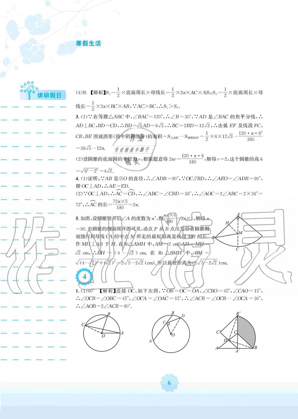 2020年寒假生活九年級數(shù)學(xué)人教版安徽教育出版社 第6頁