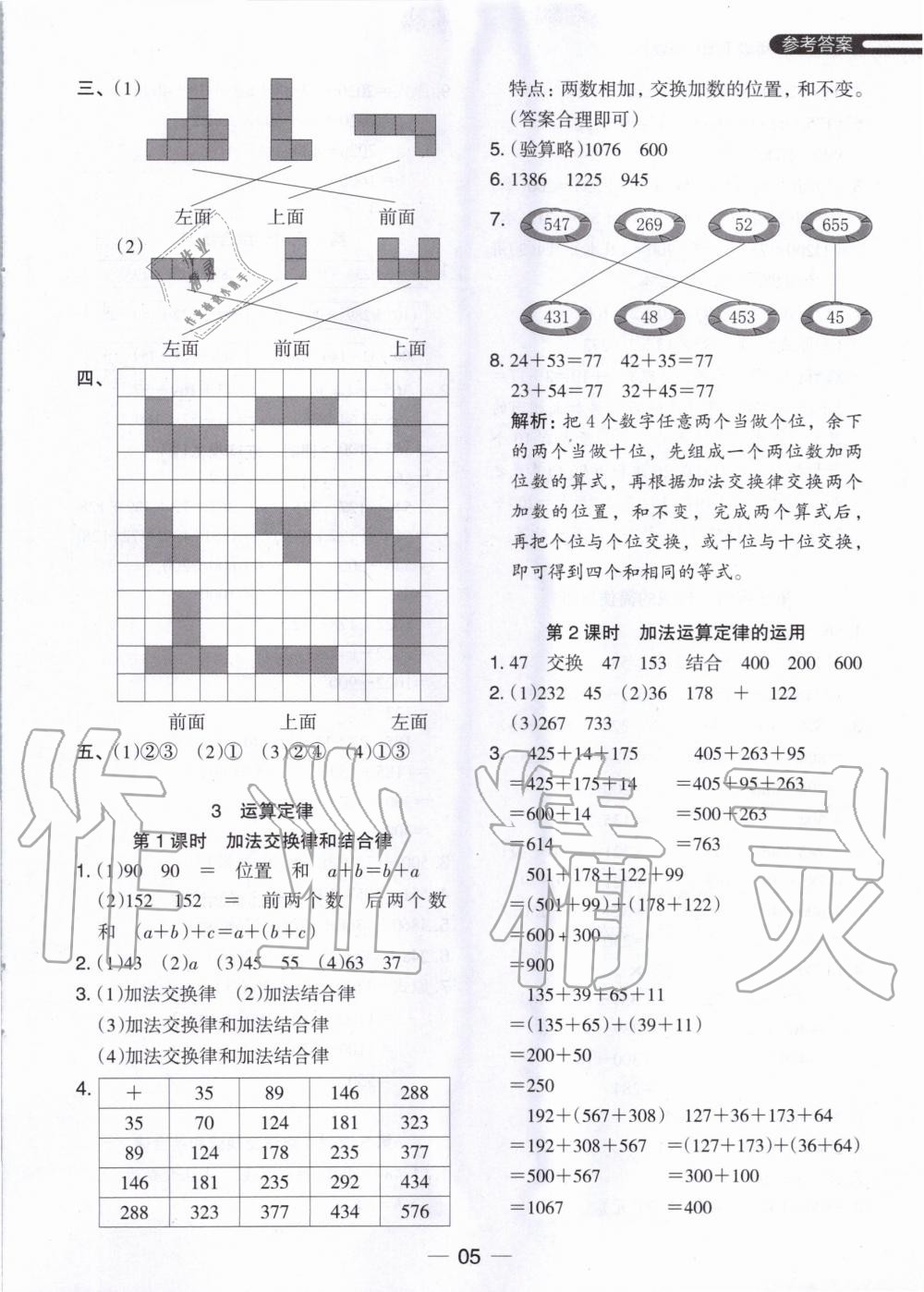 2020年木頭馬分層課課練四年級數(shù)學下冊人教版 第5頁