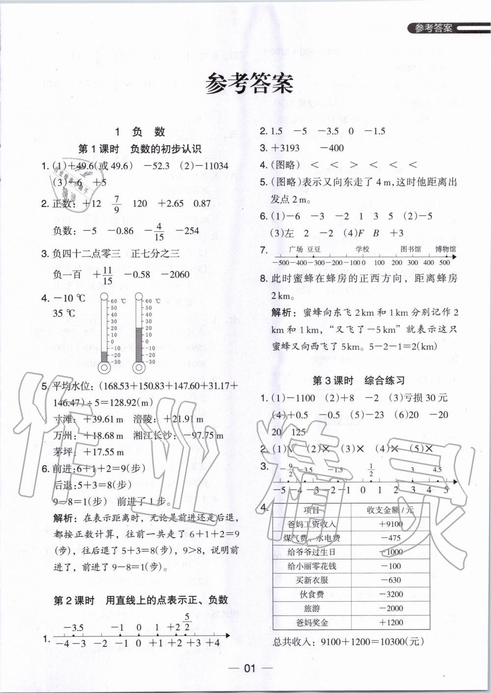 2020年木頭馬分層課課練六年級(jí)數(shù)學(xué)下冊(cè)人教版 第1頁(yè)