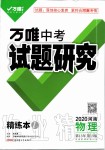 2020年萬唯中考試題研究物理河南專版