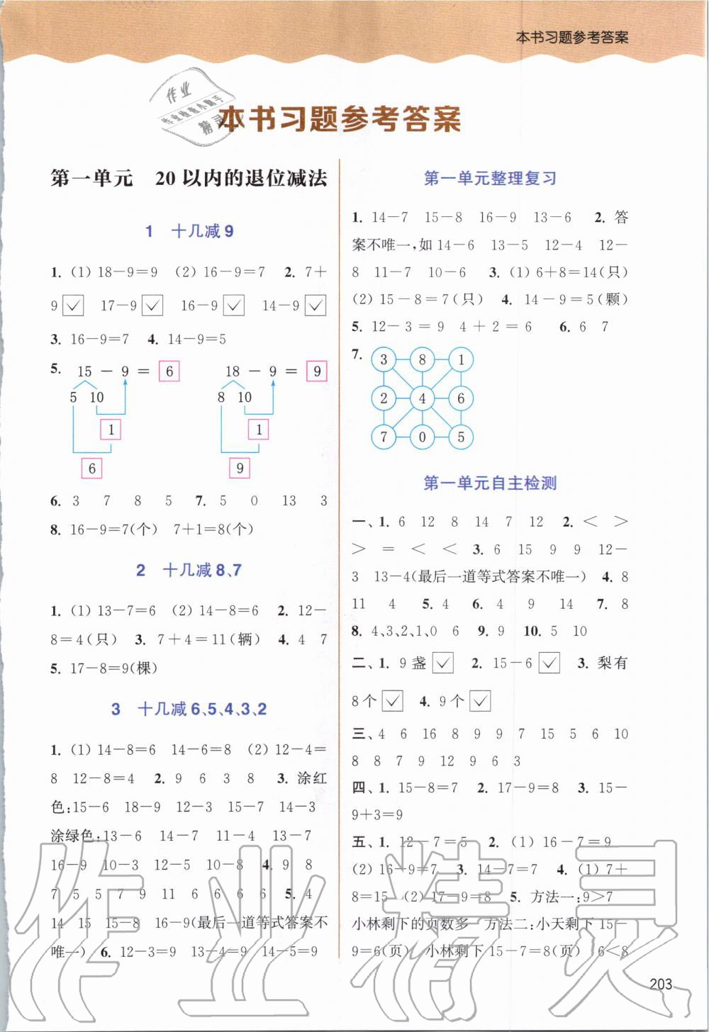 2020年通城學(xué)典非常課課通一年級數(shù)學(xué)下冊蘇教版 第1頁