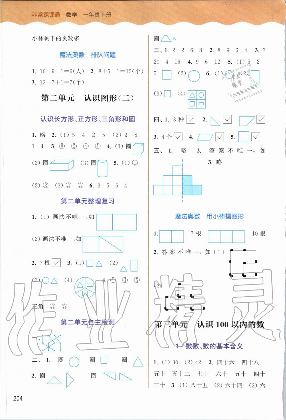 2020年通城學(xué)典非常課課通一年級(jí)數(shù)學(xué)下冊(cè)蘇教版 第2頁(yè)