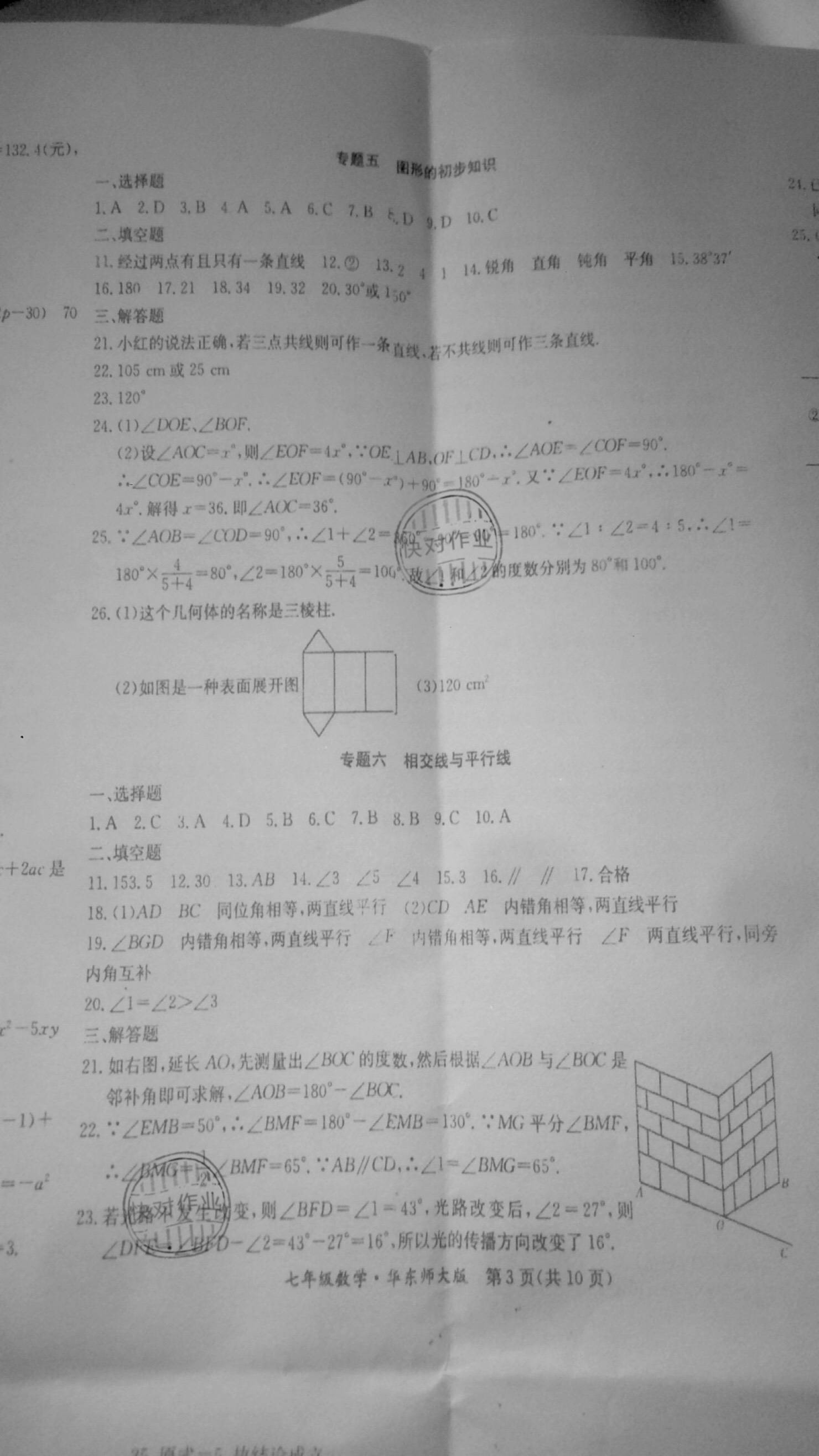 2020年寒假作业七年级合订本B版河南专用延边教育出版社 第3页