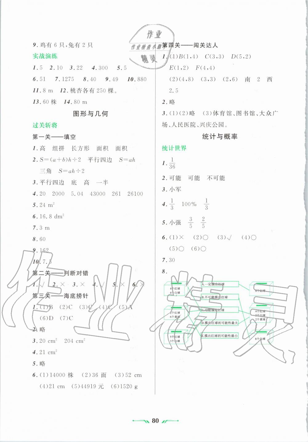 2020年寒假乐园五年级数学人教版辽宁师范大学出版社 第2页