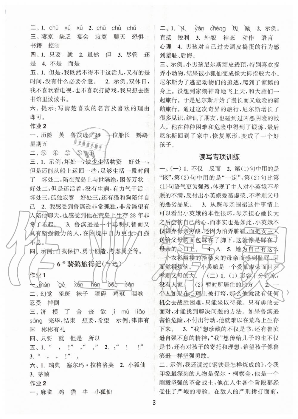 2020年通城學(xué)典課時(shí)作業(yè)本六年級(jí)語(yǔ)文下冊(cè)人教版江蘇版 第3頁(yè)