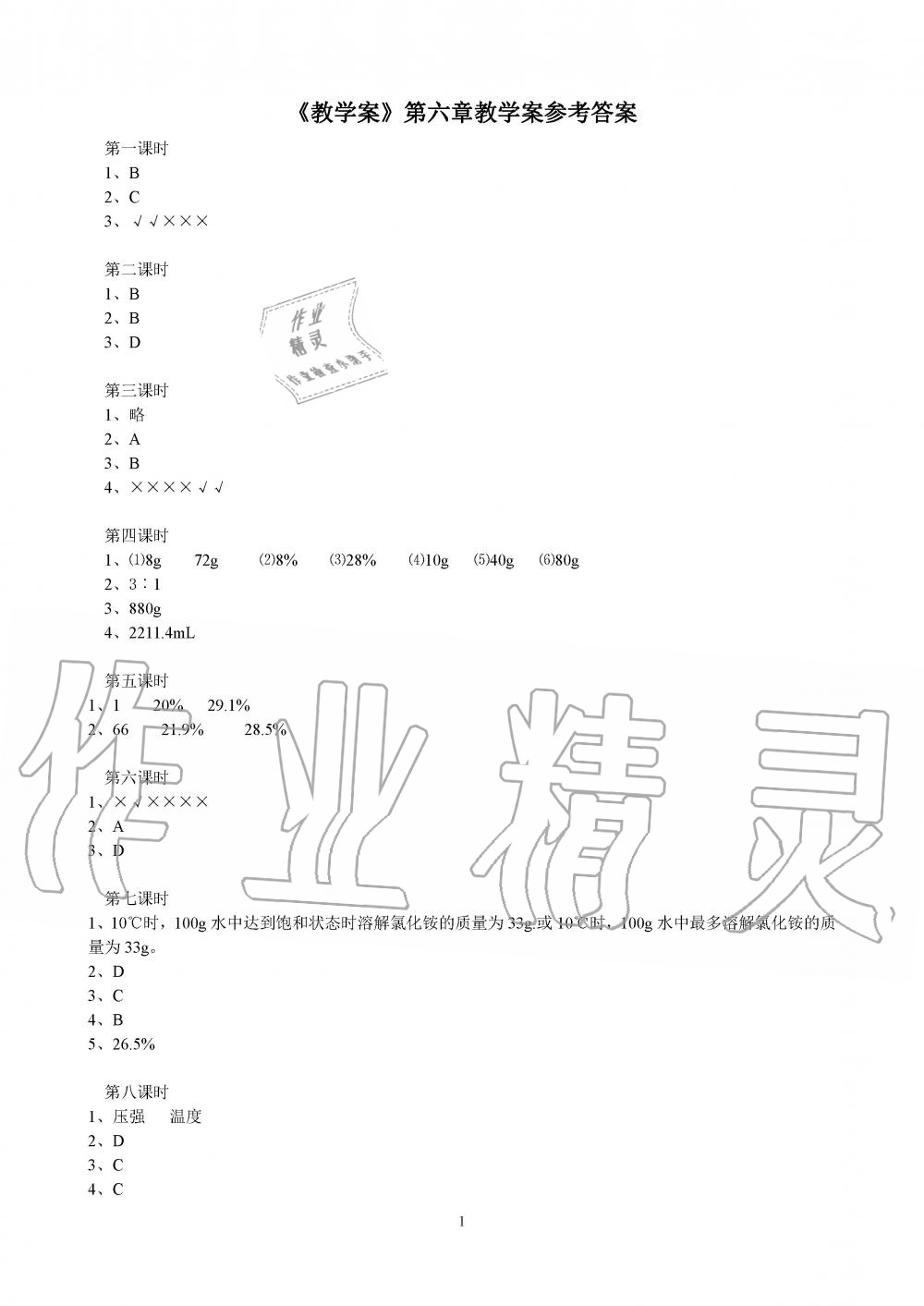 2020年初中教學(xué)案九年級化學(xué)下冊滬教版 第1頁