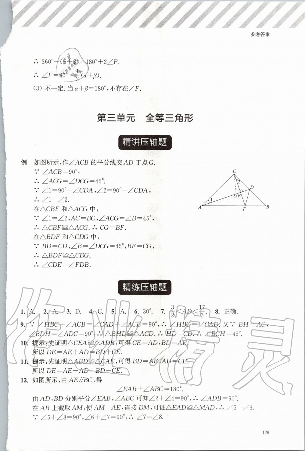 2020年初中数学压轴题精讲精练八年级 第7页