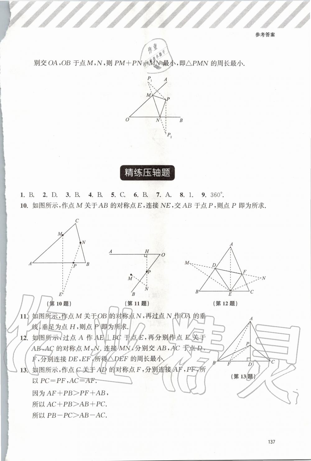 2020年初中数学压轴题精讲精练八年级 第15页