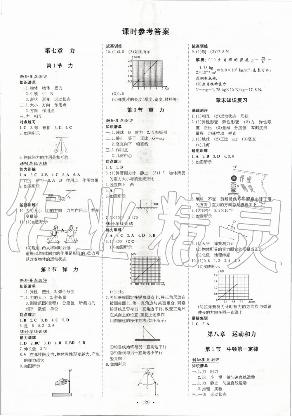 2020年練案課時作業(yè)本八年級物理下冊人教版 第1頁