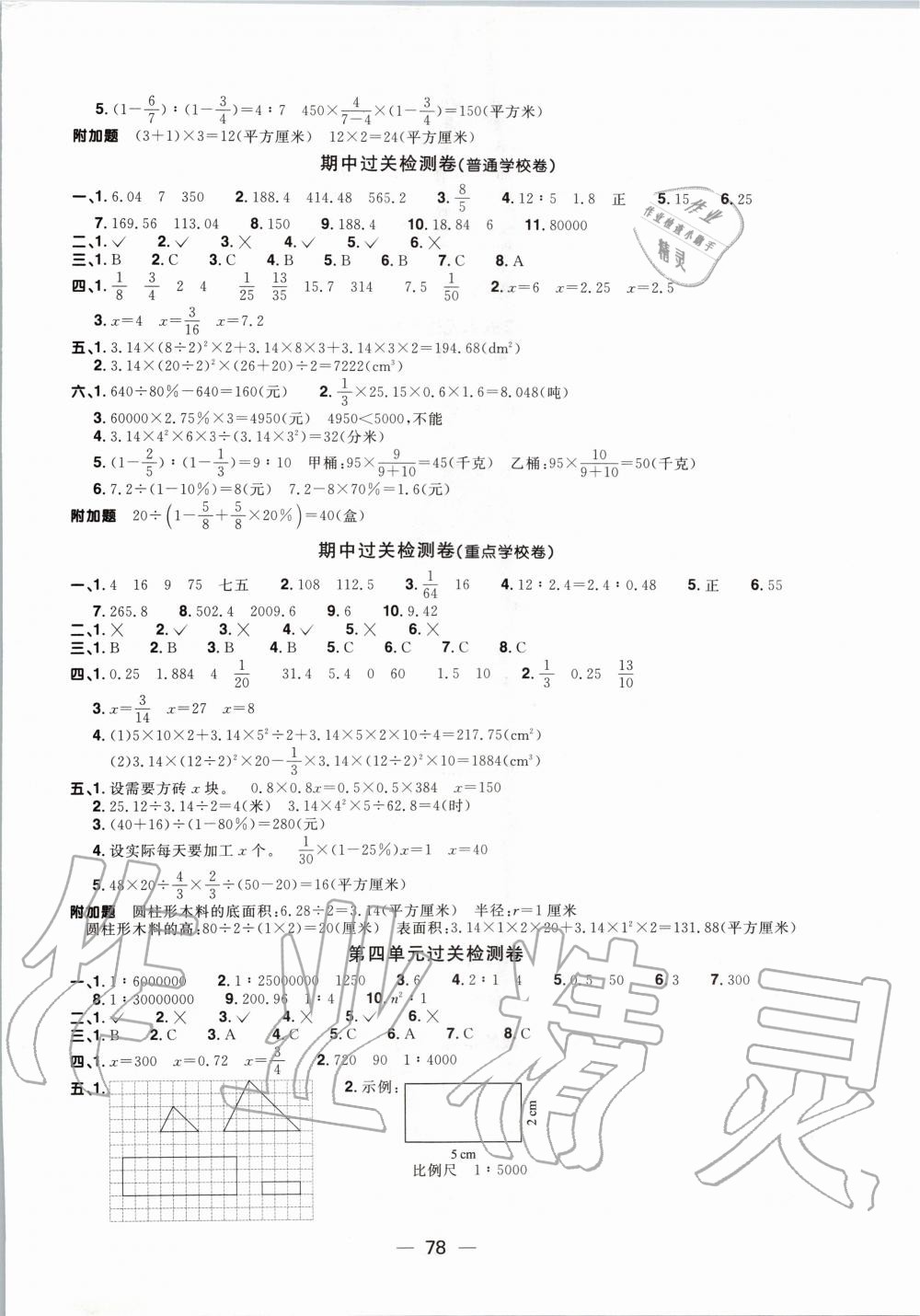 2020年阳光同学一线名师全优好卷六年级数学下册青岛版 第2页