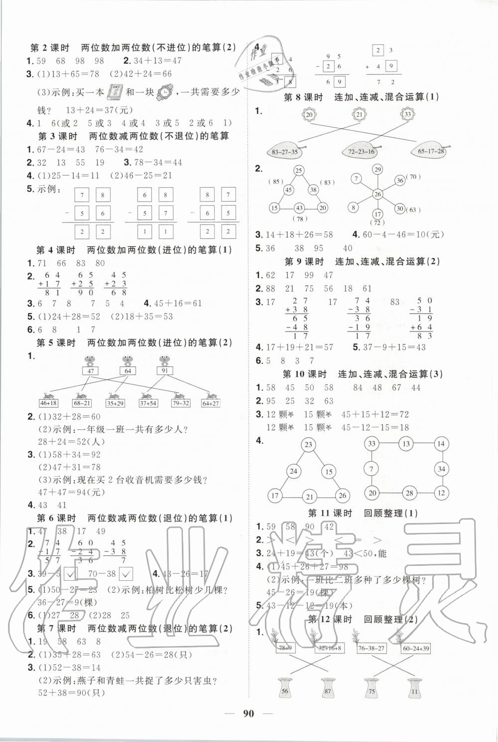 2020年陽光同學(xué)課時(shí)優(yōu)化作業(yè)一年級數(shù)學(xué)下冊青島版五四制山東專版 第4頁