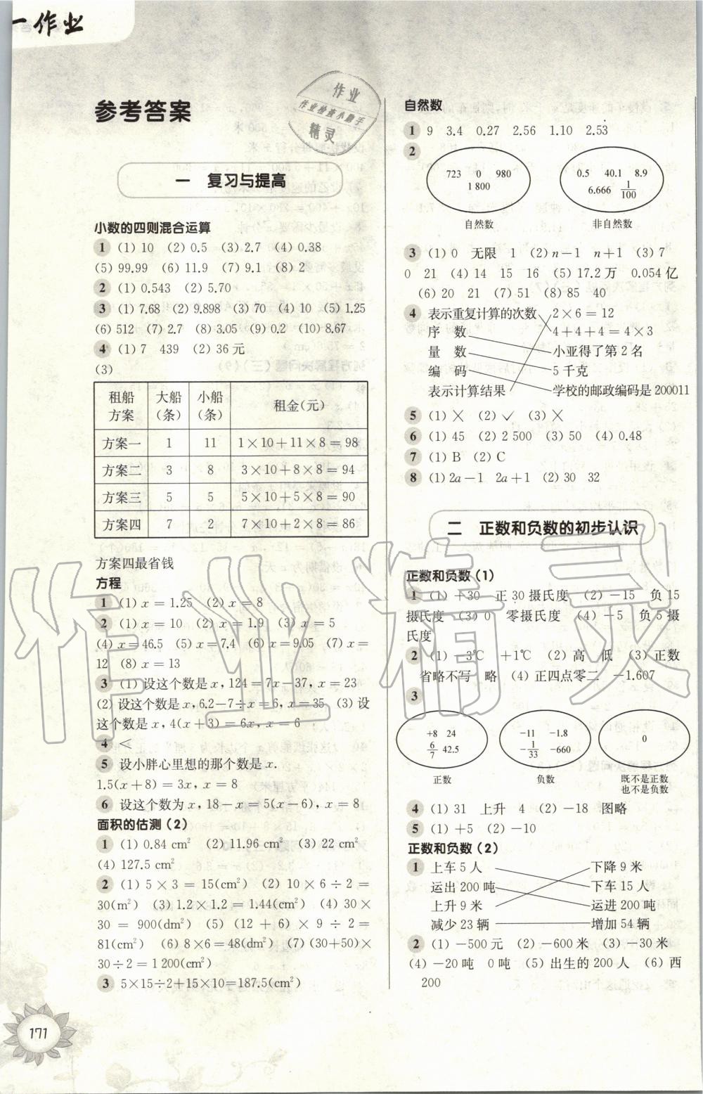 2020年第一作业五年级数学第二学期沪教版 第1页