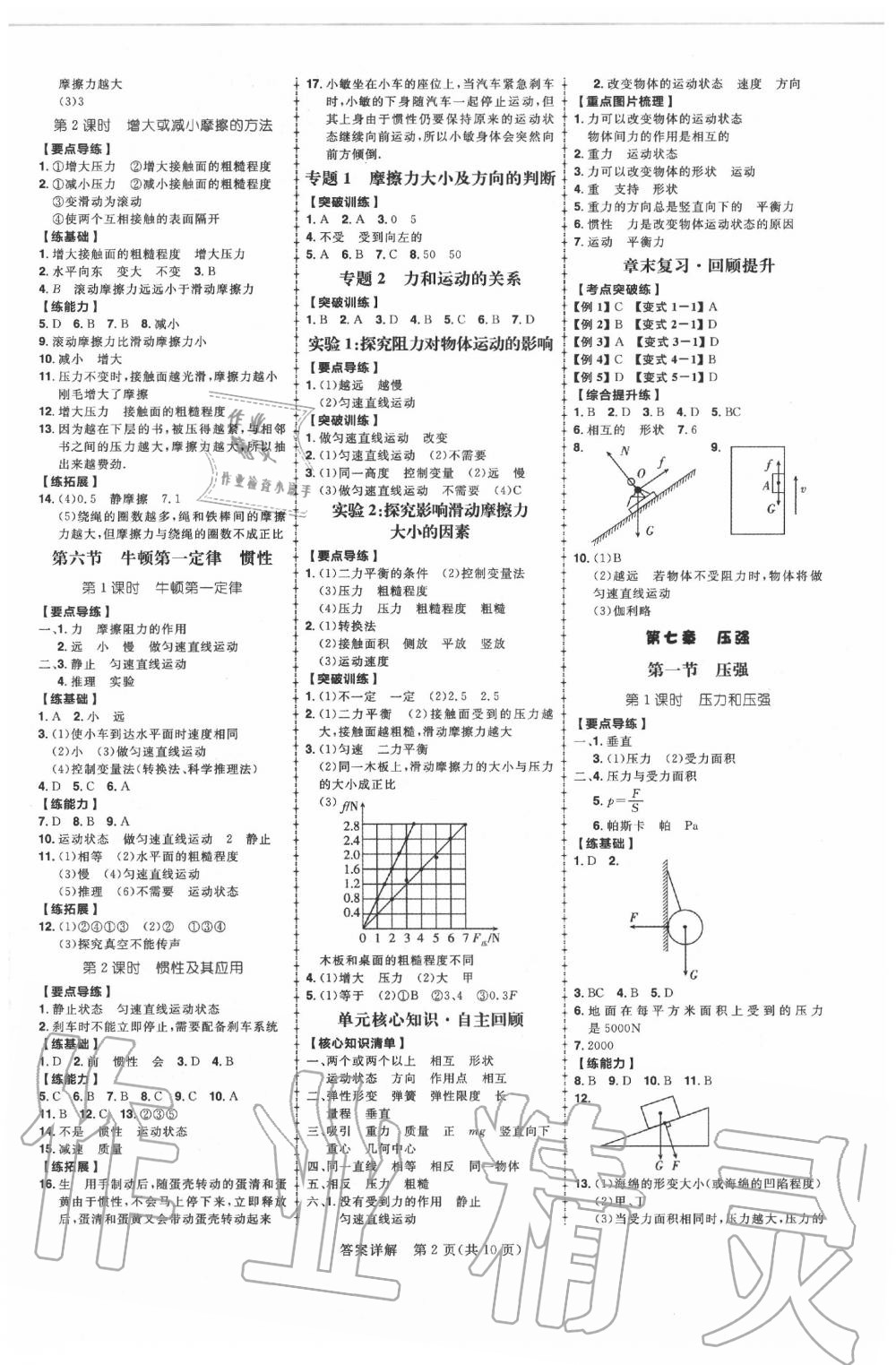 2020年练出好成绩八年级物理下册青岛版五四制 第2页