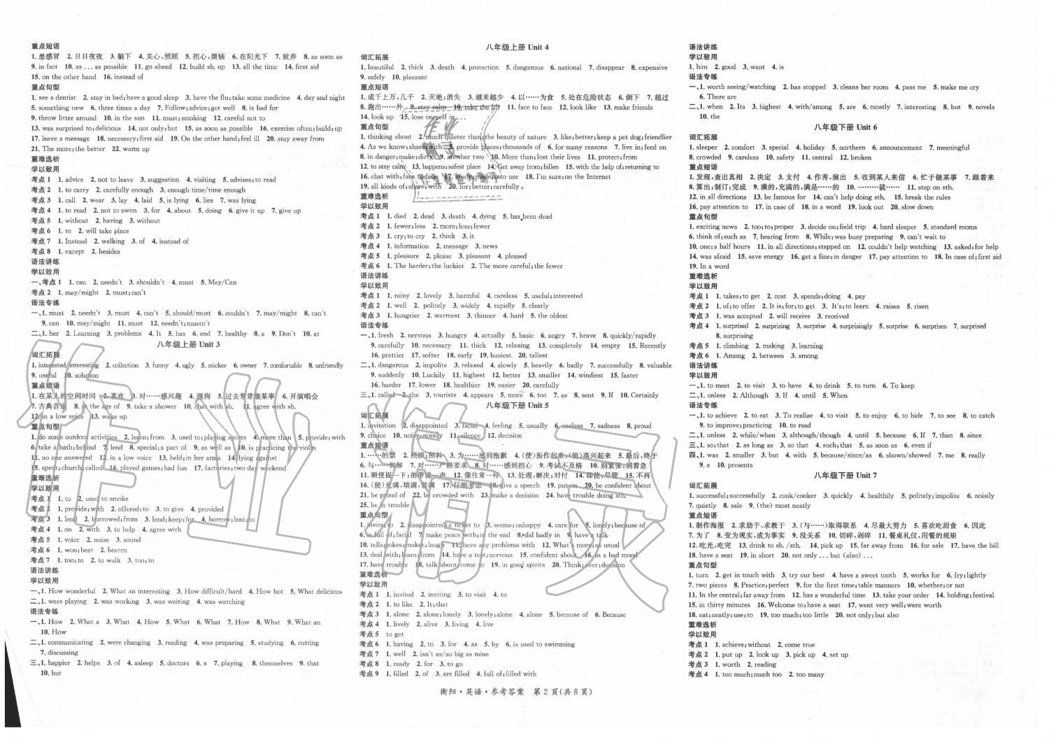 2020年国华考试中考总动员英语衡阳专版 第2页