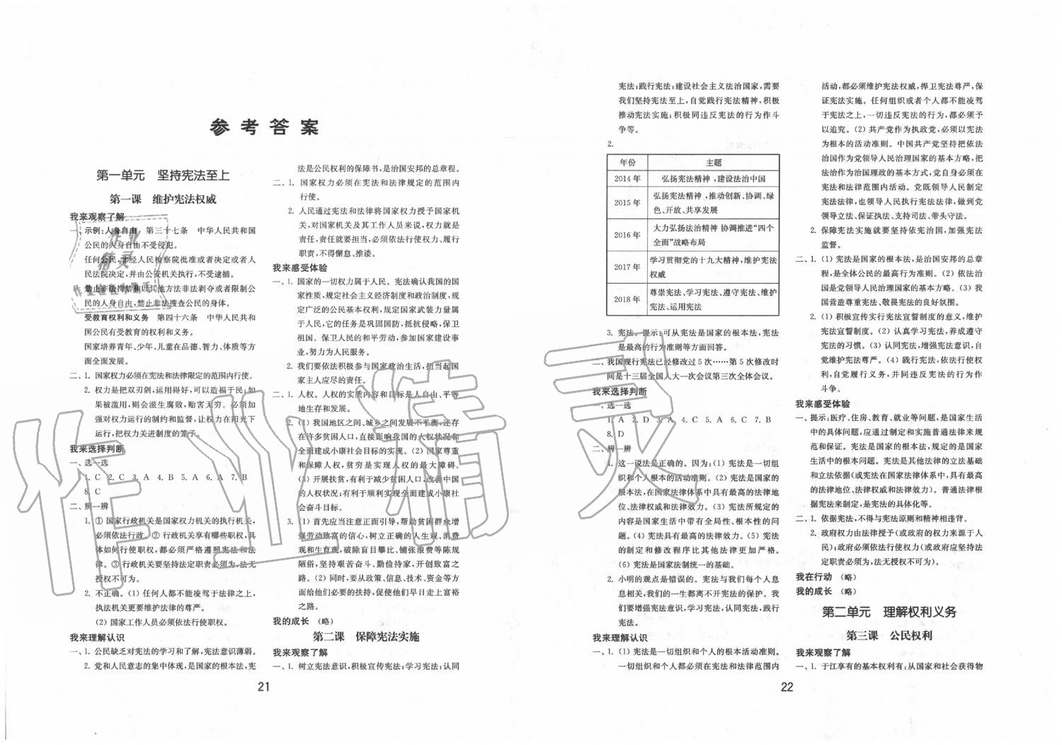 2020年初中基礎訓練八年級道德與法治下冊人教版五四制山東教育出版社 第1頁