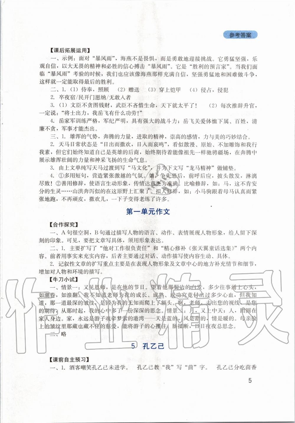 2020年新課程實(shí)踐與探究叢書九年級(jí)語(yǔ)文下冊(cè)人教版 第5頁(yè)