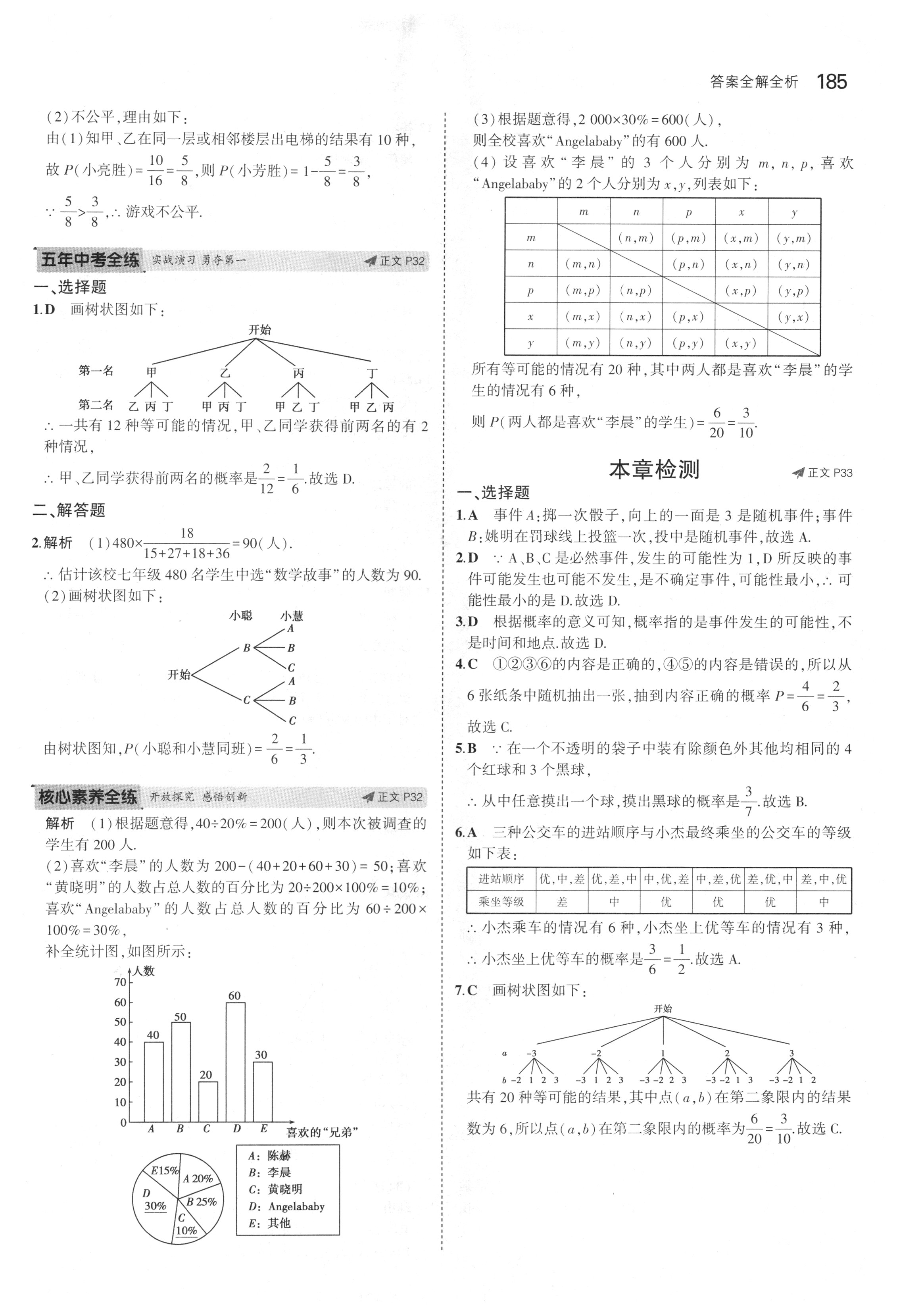 课本浙教版九年级数学上册&nbsp;参考答案第42页