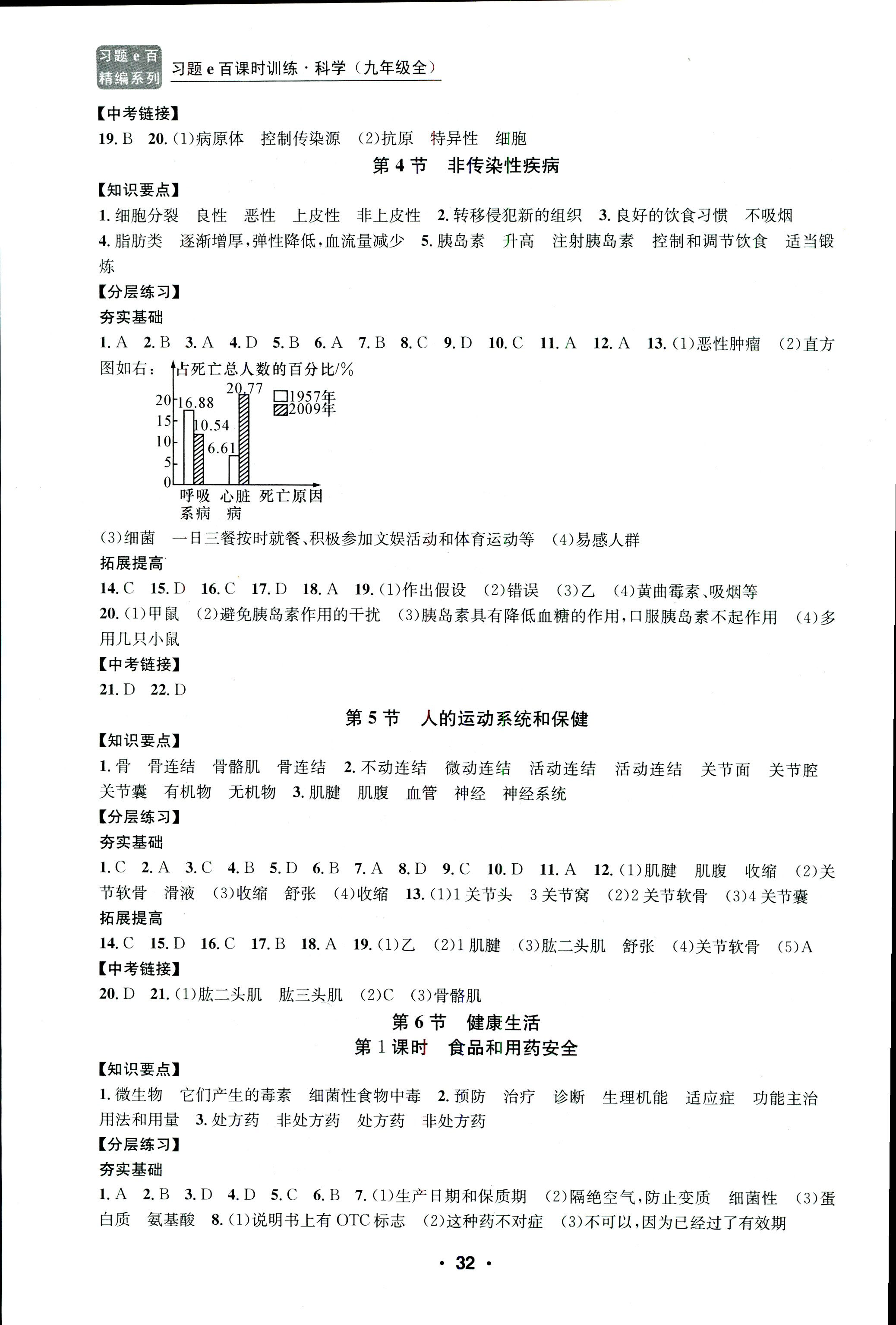 2018年習題E百課時訓(xùn)練九年級科學全一冊浙教版 第32頁