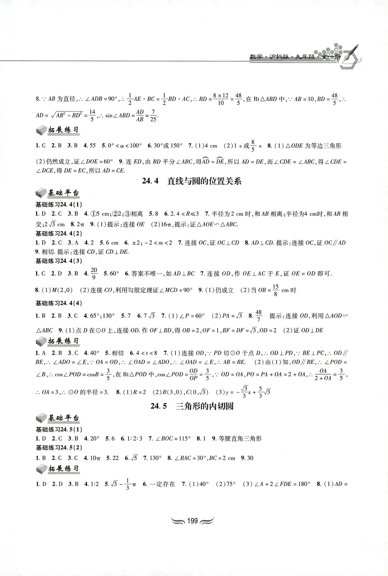 2018年新编综合练习九年级数学全一册沪科版黄山书社 第13页