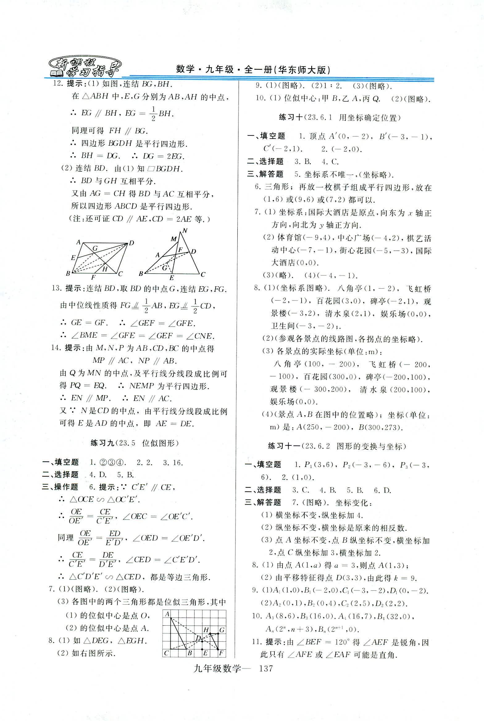 2018年新课程学习指导九年级数学全一册华东师大版 第9页