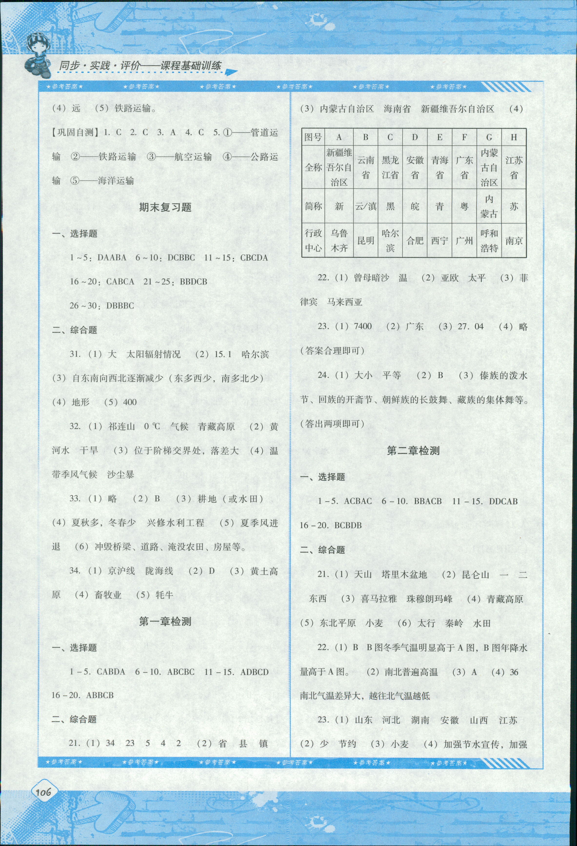 2018年课程基础训练八年级地理上册湖南少年儿童出版社 第8页