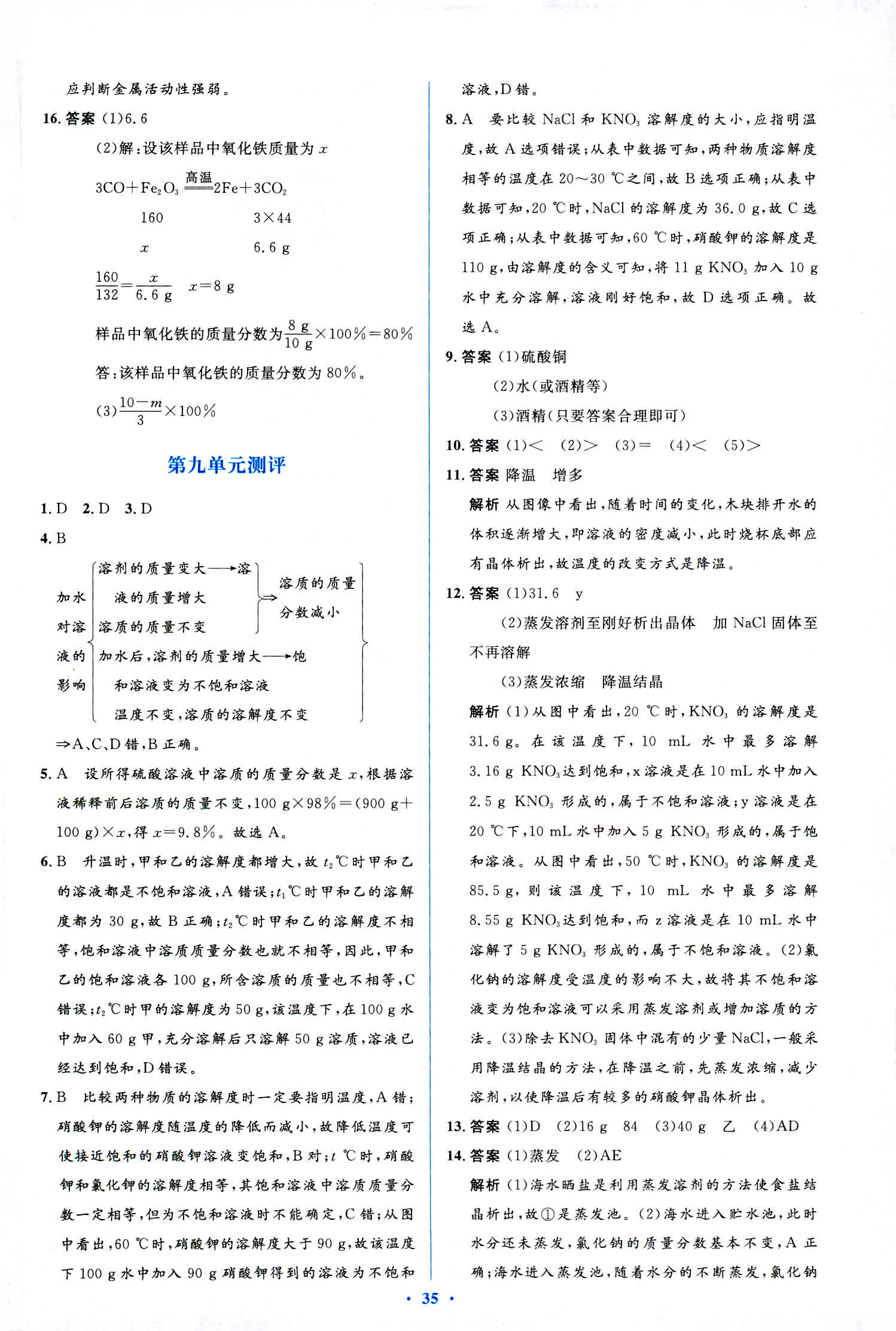2018年人教金學典優化測控同步解析與測評九年級化學全一冊人教版 第49頁