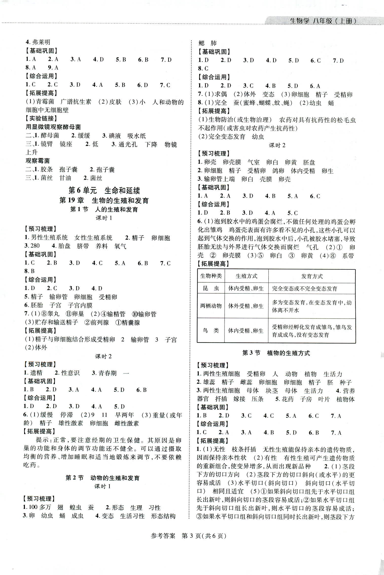 2018年新課程同步學(xué)案八年級生物學(xué)上冊北師大版 第3頁