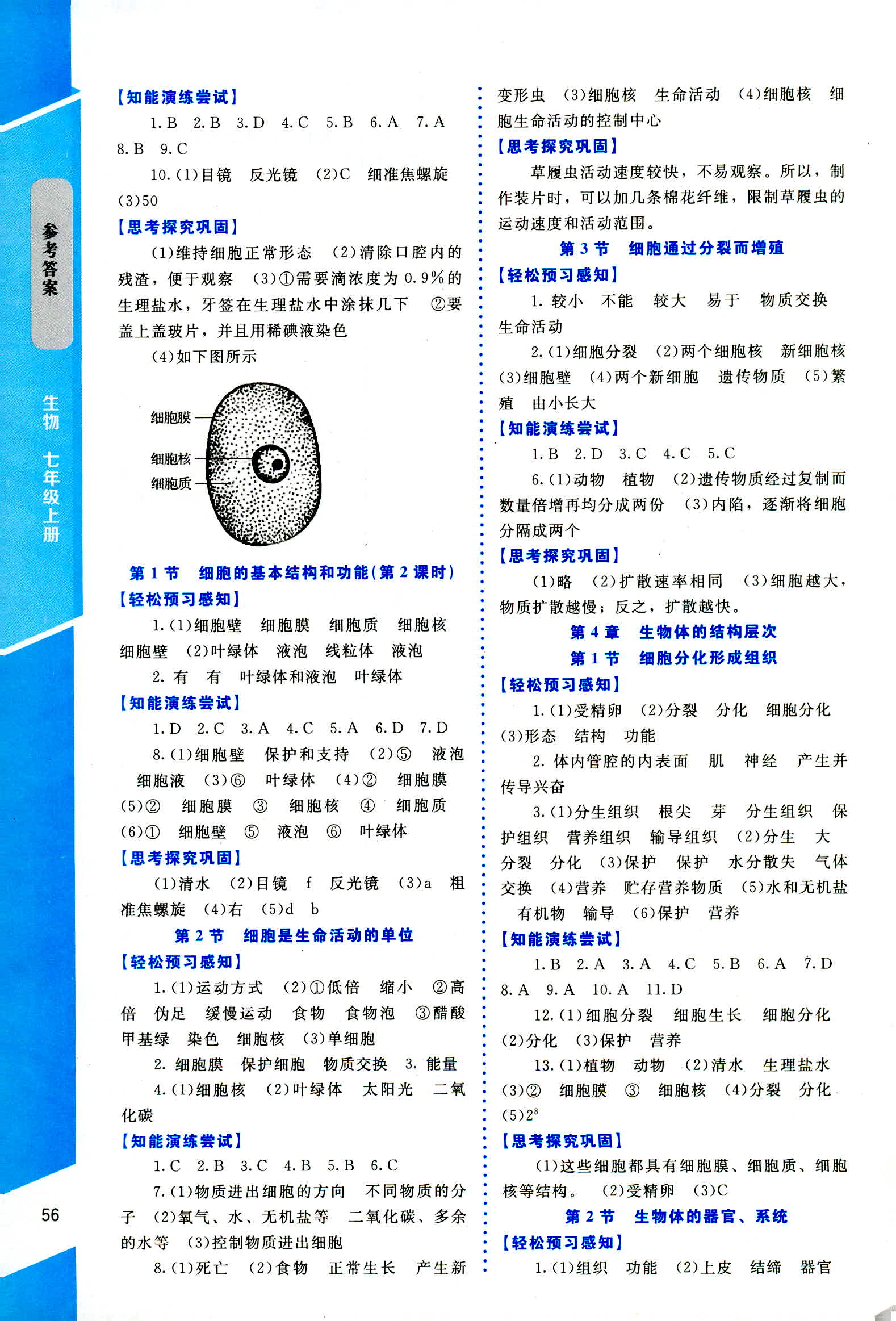 2018年课内课外直通车七年级生物上册北师大版 第2页