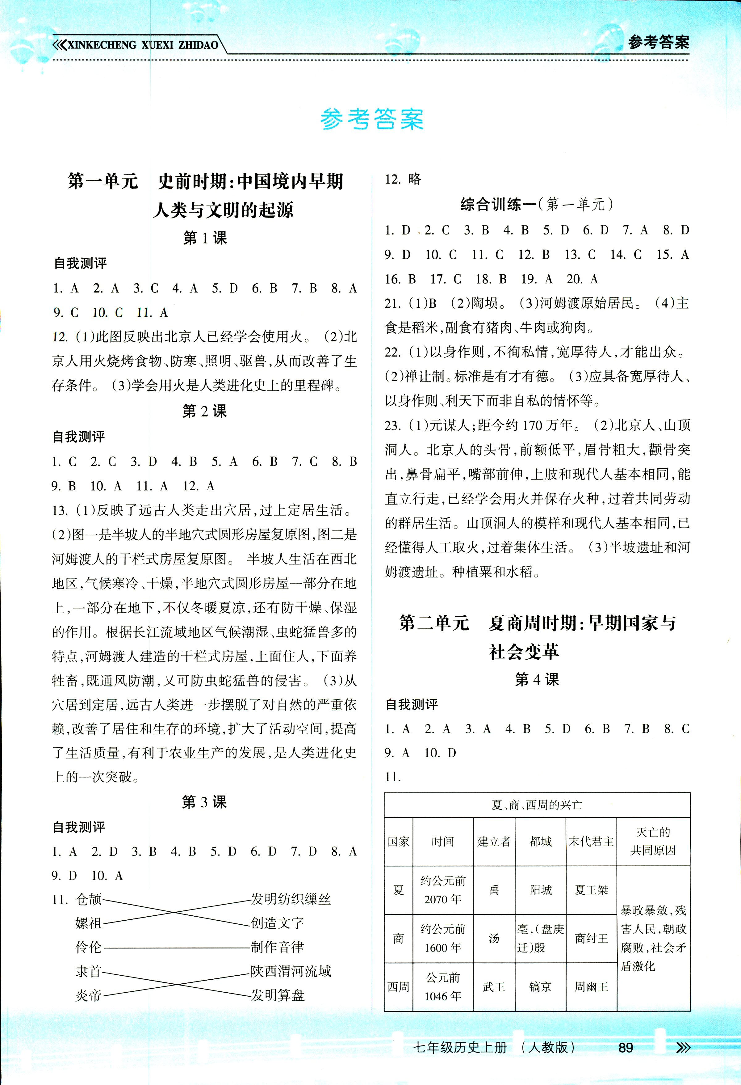 2018年新課程學(xué)習(xí)指導(dǎo)七年級歷史上冊人教版南方出版社 第1頁