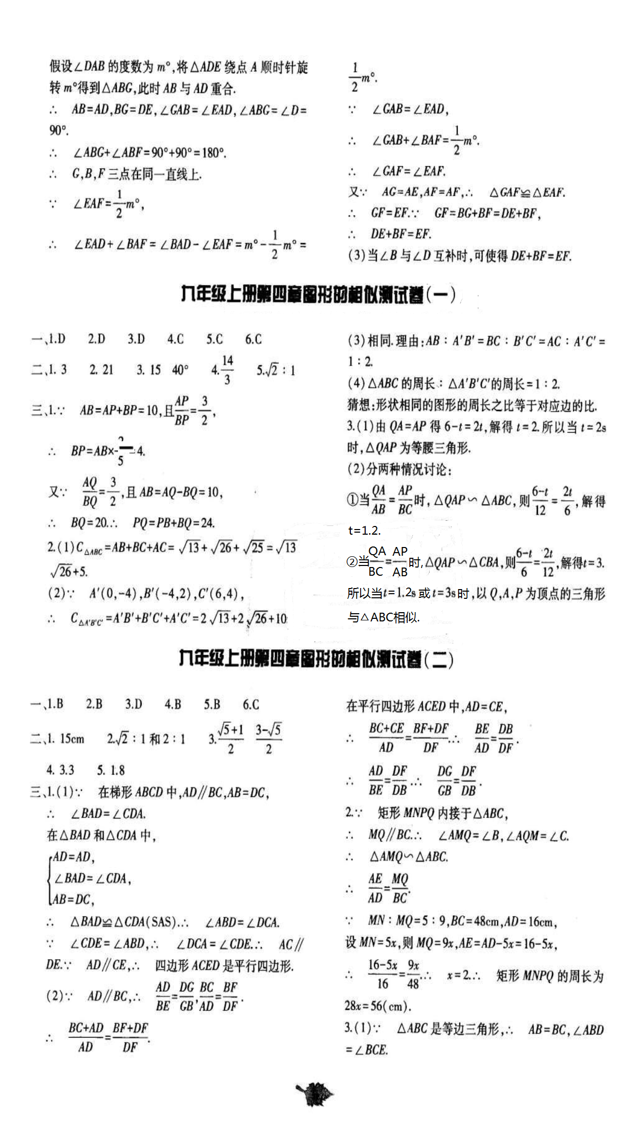 2018年基础训练九年级数学全一册北师大版大象出版社 第63页