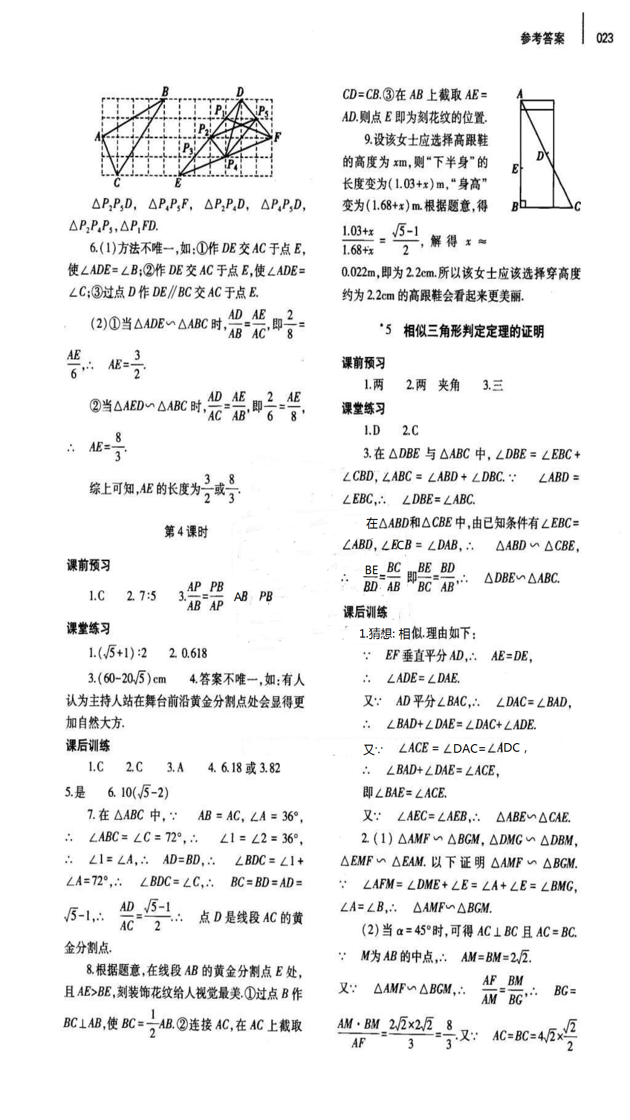 2018年基礎(chǔ)訓(xùn)練九年級數(shù)學(xué)全一冊北師大版大象出版社 第23頁