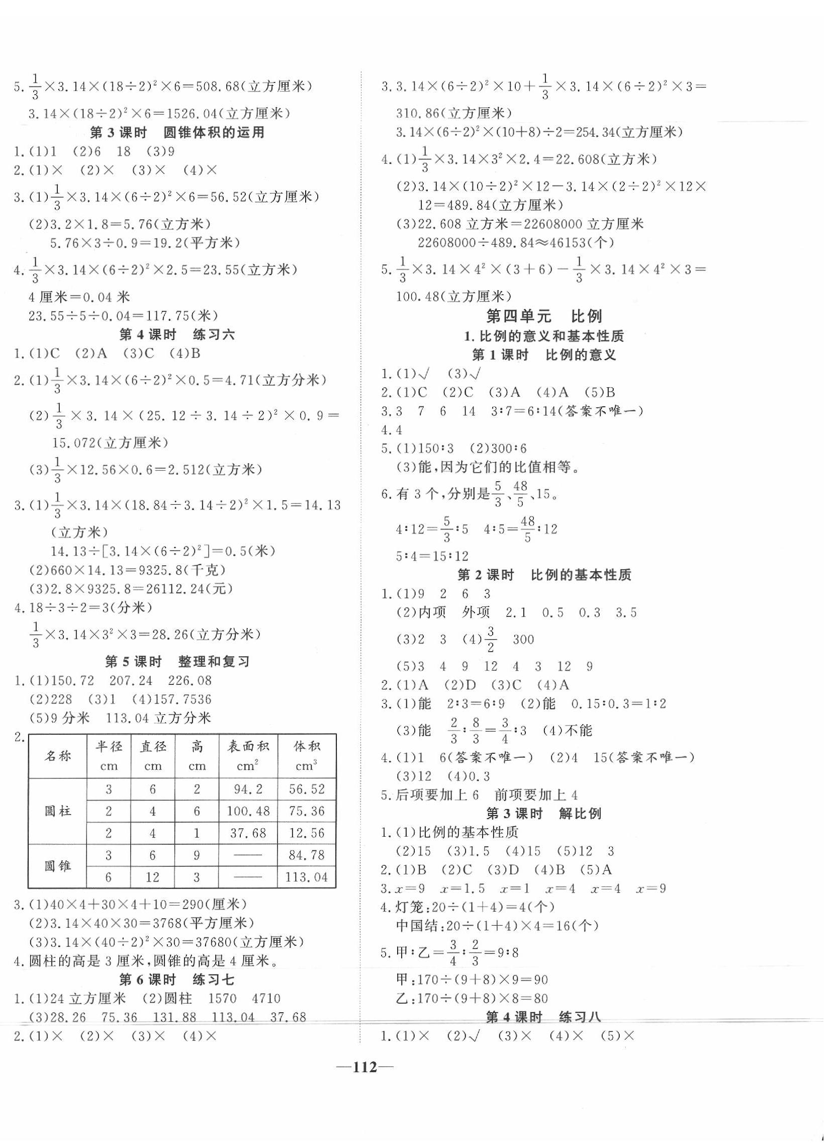 2020年精彩課堂輕松練六年級數(shù)學(xué)下冊人教版 第4頁