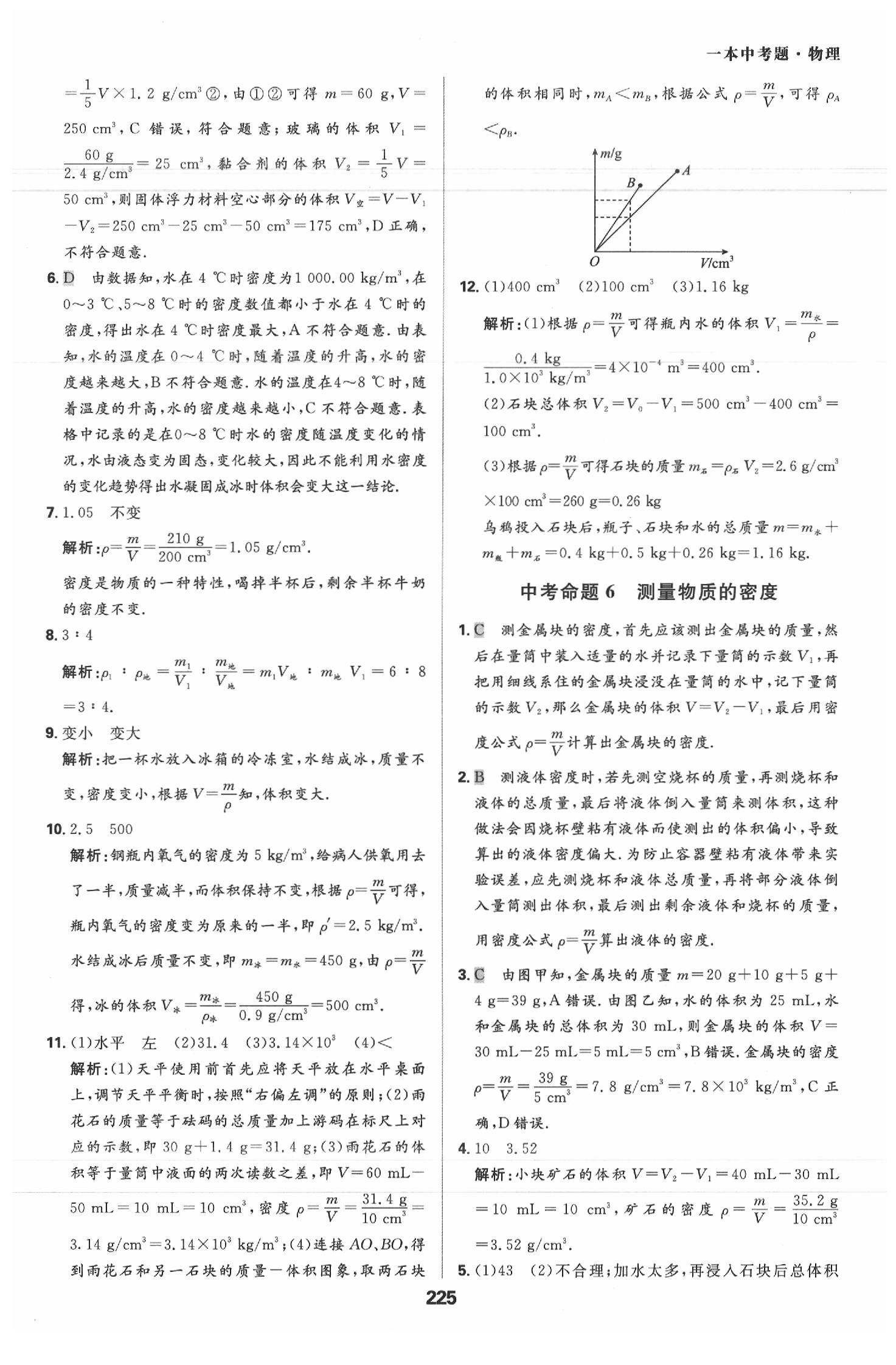 2020年一本中考題九年級(jí)物理學(xué)人教版 第5頁