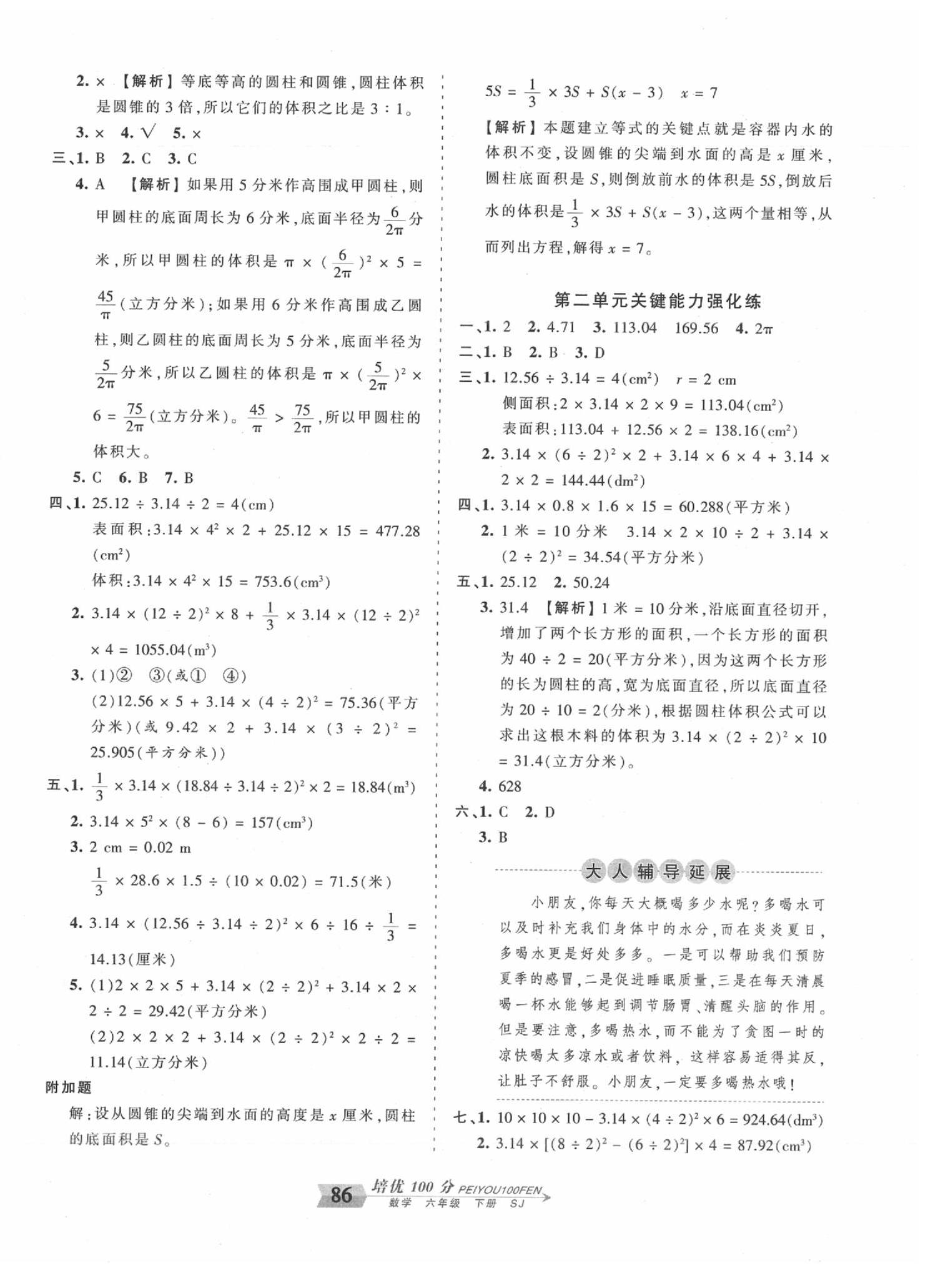 2020年王朝霞培優(yōu)100分六年級數(shù)學(xué)下冊蘇教版 第2頁