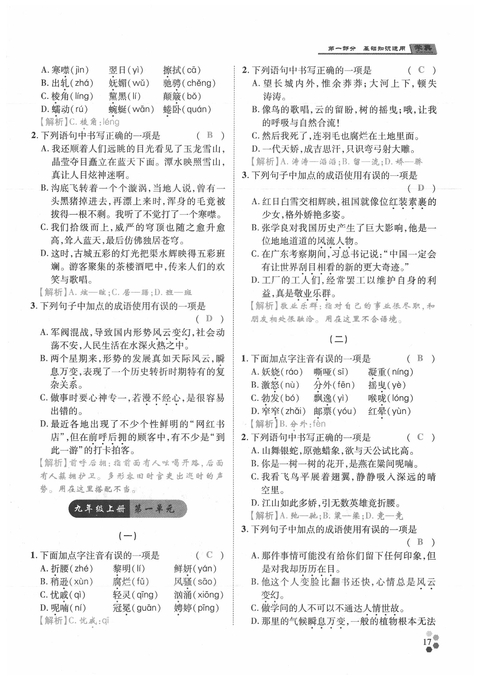 2020年學(xué)典語文中考名師A計(jì)劃 第17頁
