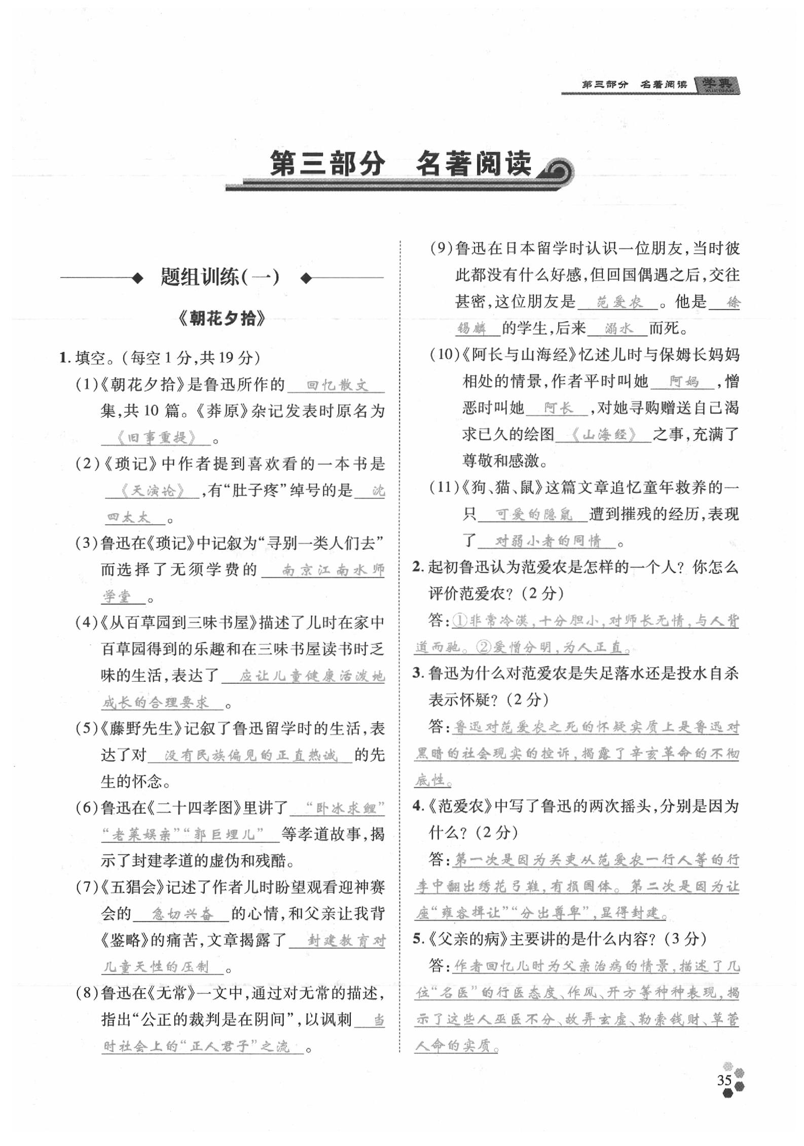 2020年學(xué)典語文中考名師A計(jì)劃 第41頁