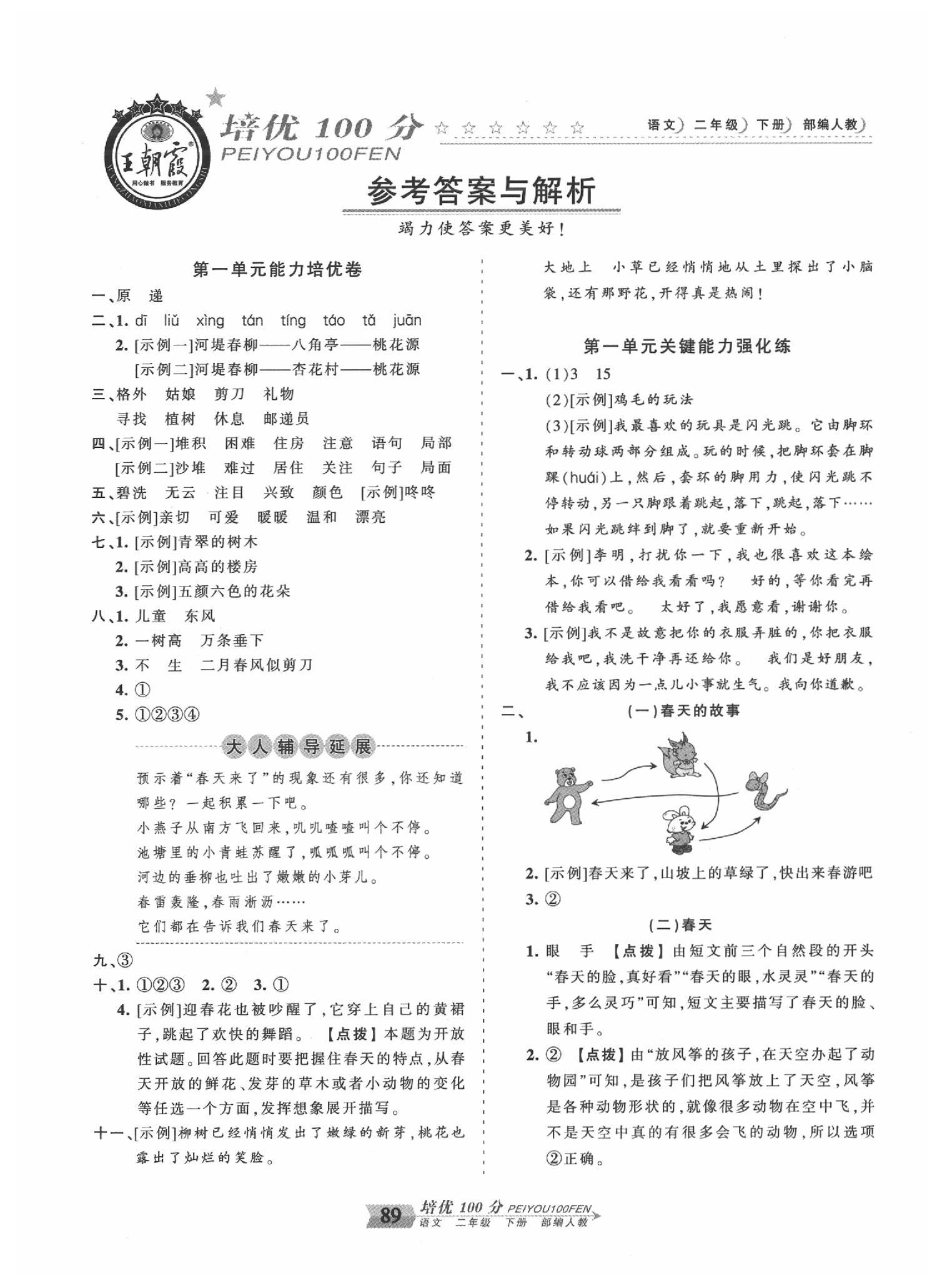 2020年王朝霞培優(yōu)100分二年級(jí)語(yǔ)文下冊(cè)人教版 第1頁(yè)