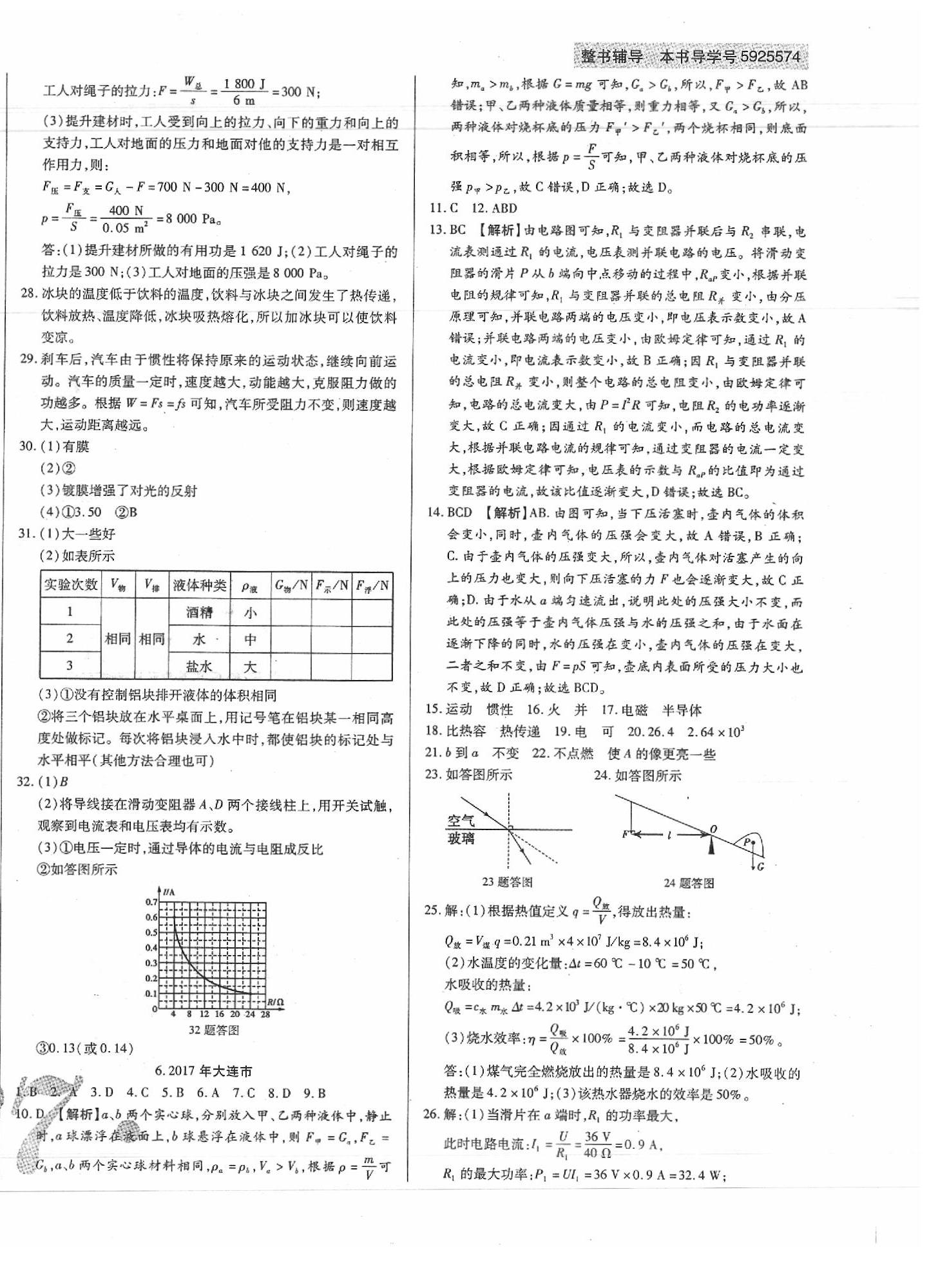 2020年中考123試題精編物理遼寧專版 第6頁