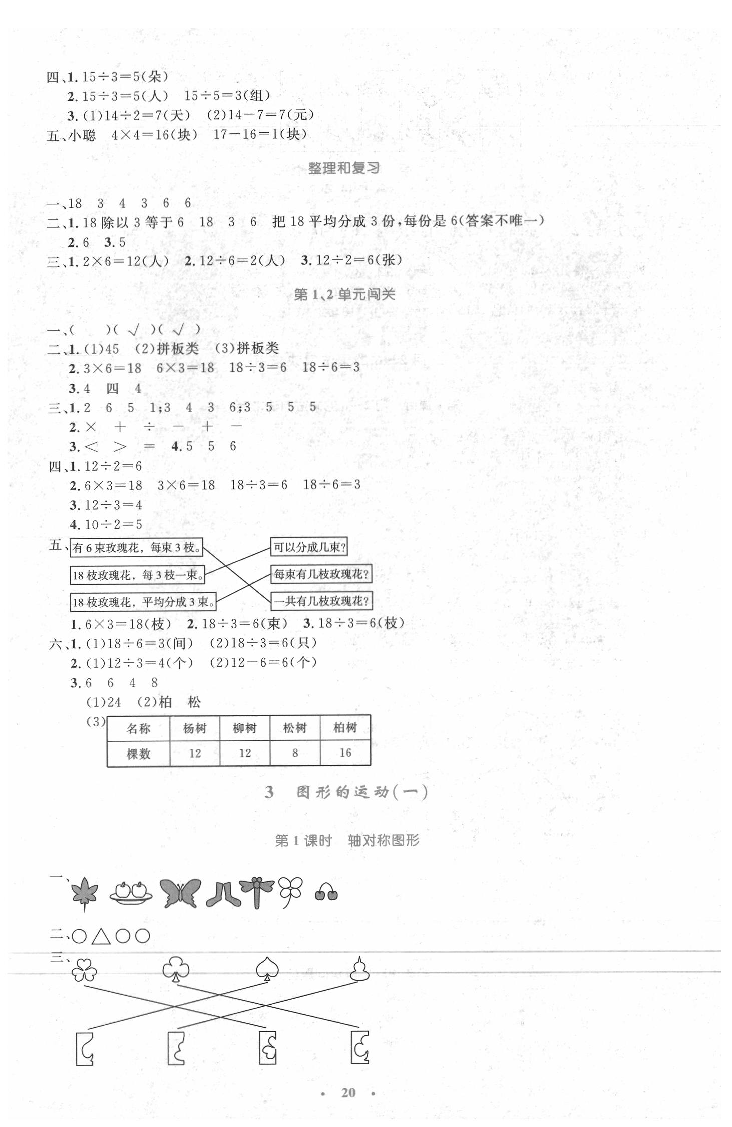 2020年小學(xué)同步測控優(yōu)化設(shè)計二年級數(shù)學(xué)下冊人教版新疆專版 第4頁